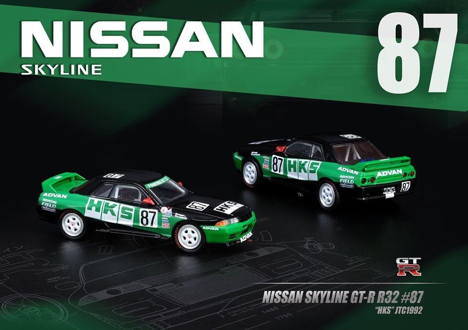 INNO64 NISSAN SKYLINE GTR R32 #87 HKS JTC 1992 IN64-R32-HKS92 - Image 5