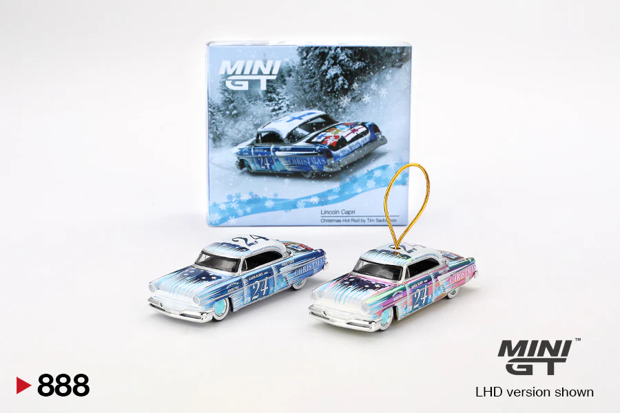 MINI GT 1/64 Lincoln Capri Christmas Hot Rod by Tim Sadchikov 2024 Christmas Edition MGT00888-L - Image 2