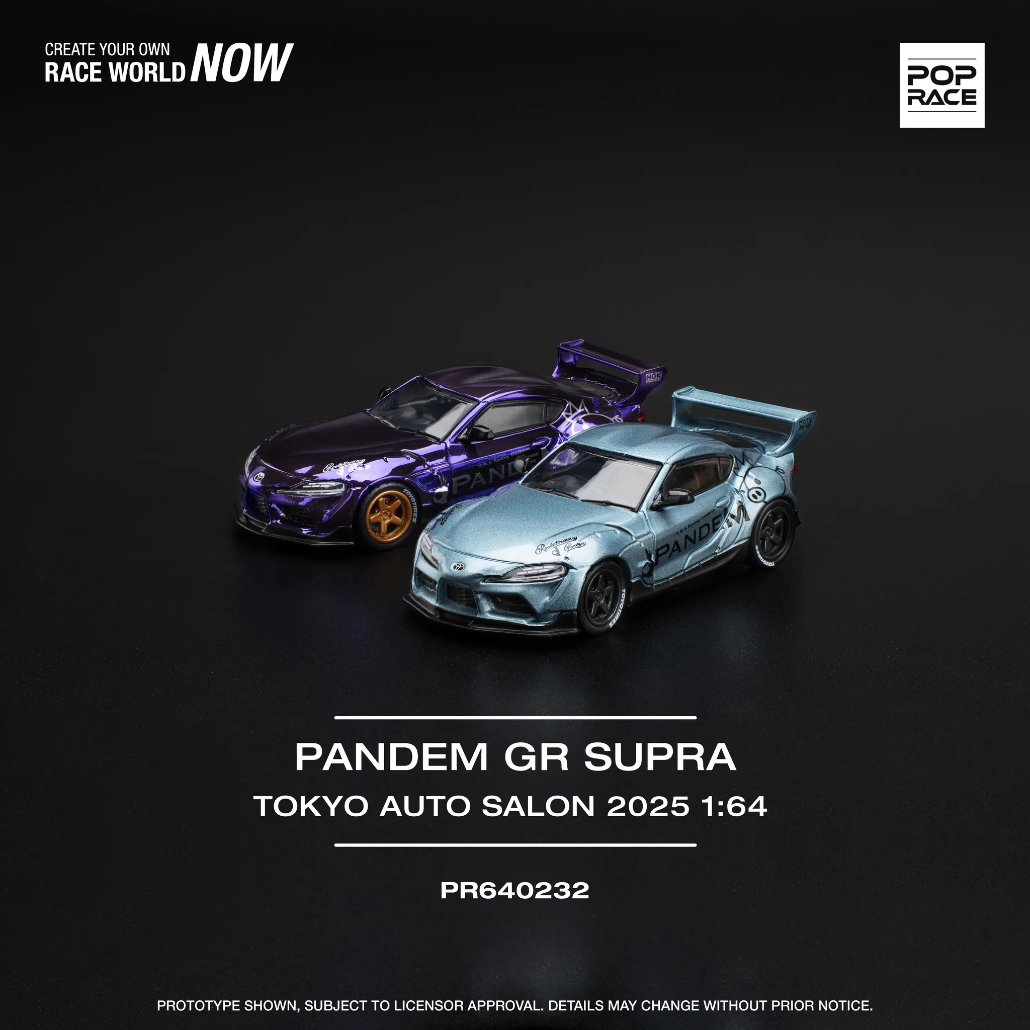POPRACE 1/64 Pandem GR Supra TOKYO AUTO SALON 2025 Exclusive Edition PR640232 - Image 3