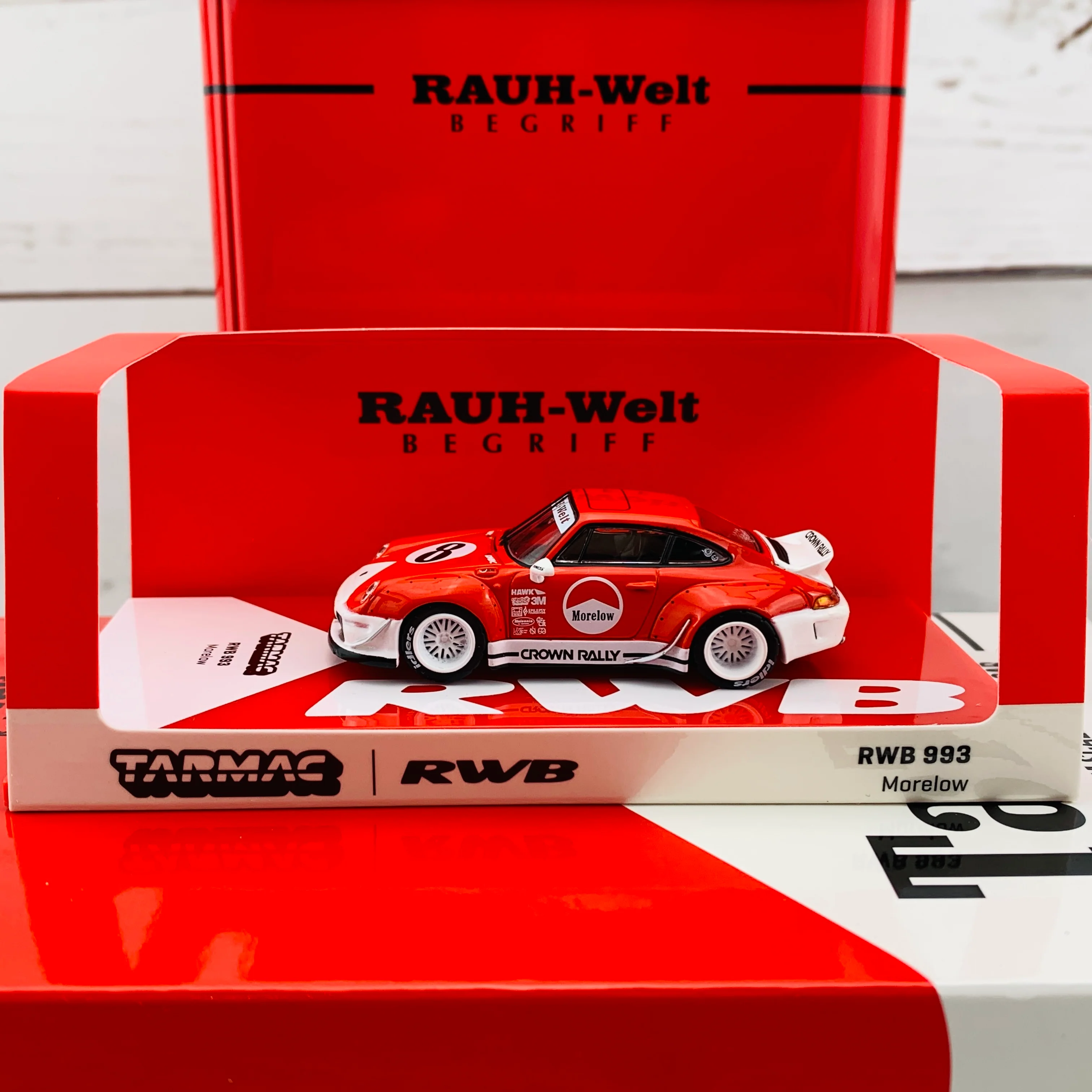 Tarmac Works 1/64 RWB 993 Morelow with Oil Can - MiniCar Fest Hong Kong Special Edition - HOBBY64 T64-017-ML - Image 2