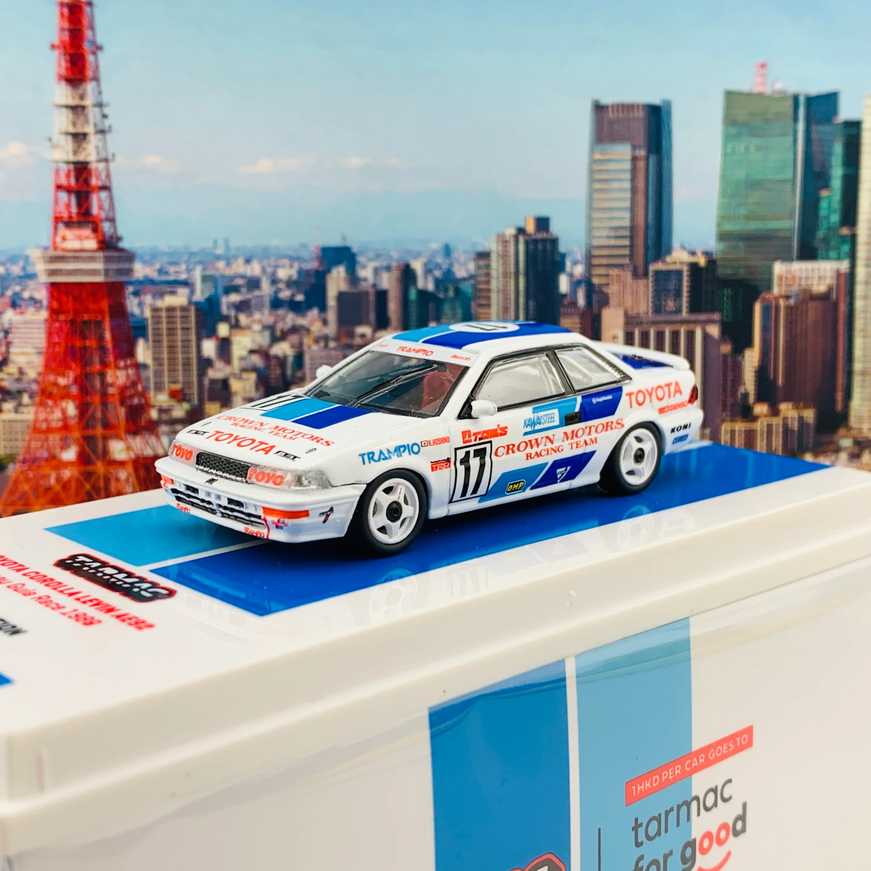 Tarmac Works 1/64 Toyota Corolla Levin AE92 Macau Guia Race 1989 #17 - Macau GP 2020 Special Edition - HOBBY64 T64-036-89MGP17 - Image 2