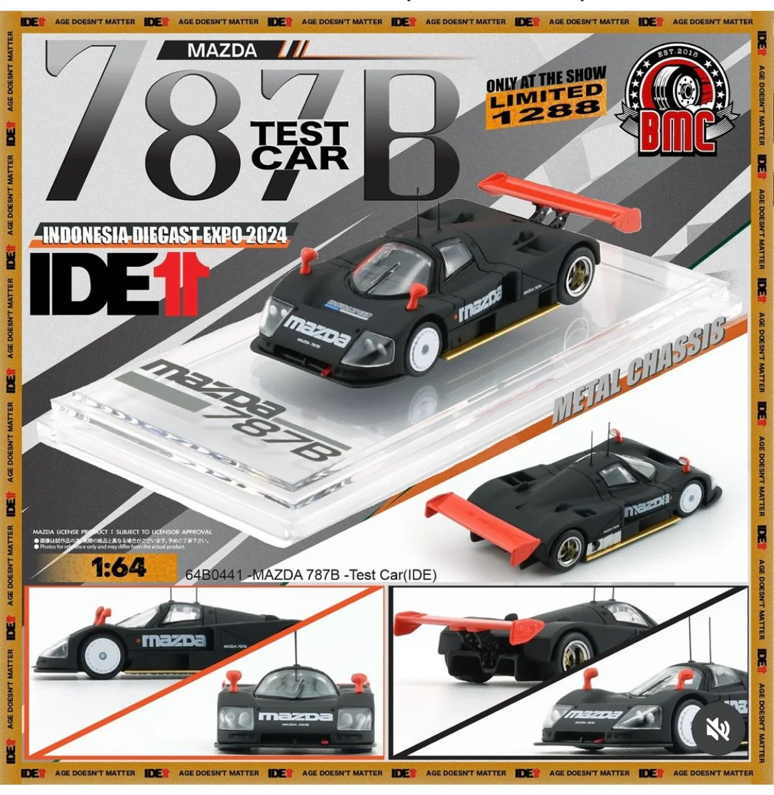 BM Creations 1/64 Mazda 787B Test Car Indonesia Diecast Expo Exclusive 64B0441 - Image 2