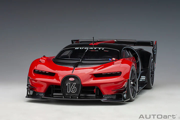 AUTOart 1/18 BUGATTI VISION GRAN TURISMO (RED/BLACK CARBON) 70988 - Image 2