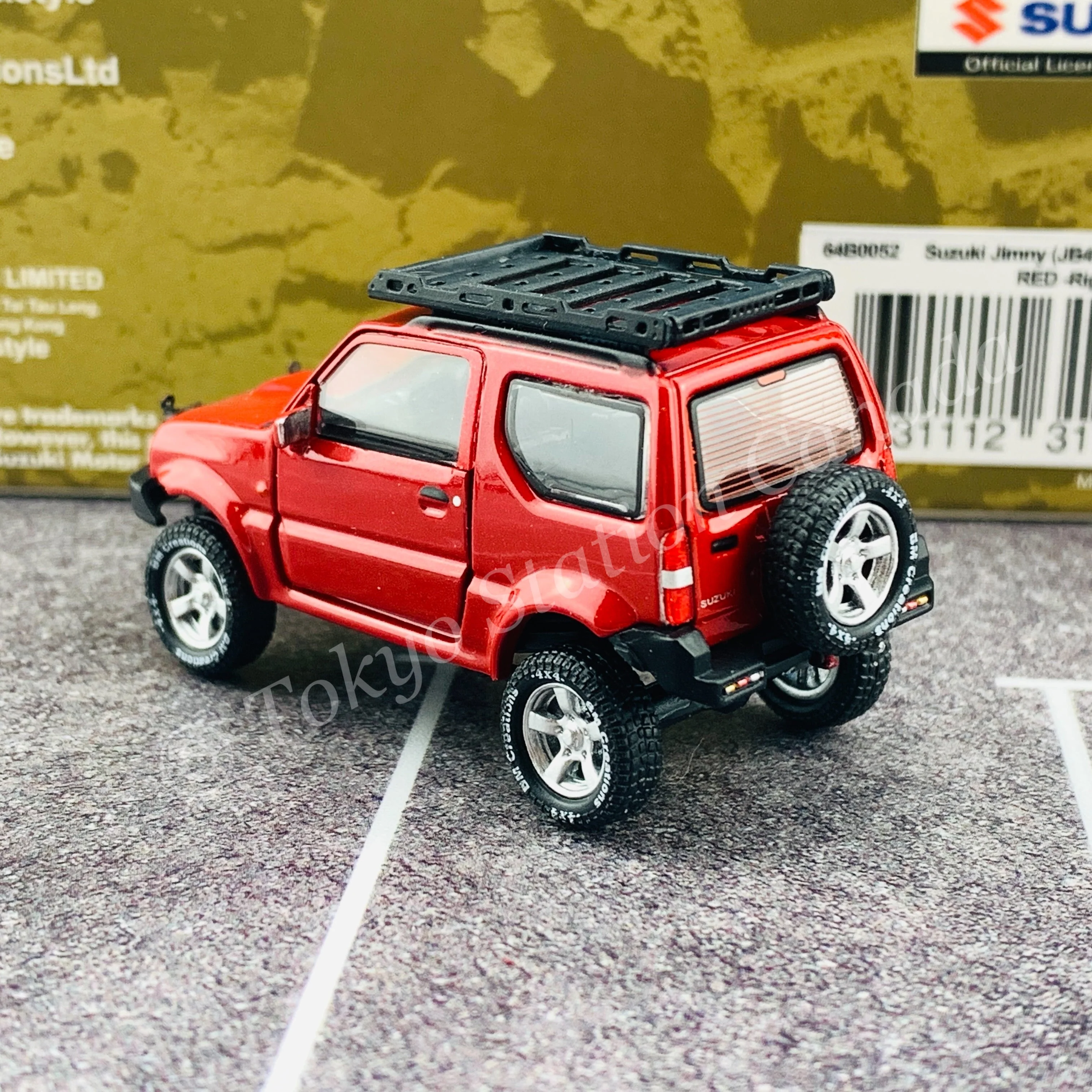 BM CREATIONS JUNIOR 1/64 Suzuki Jimny JB43 RED LHD (With Offroad Package) 64B0053 - Image 9