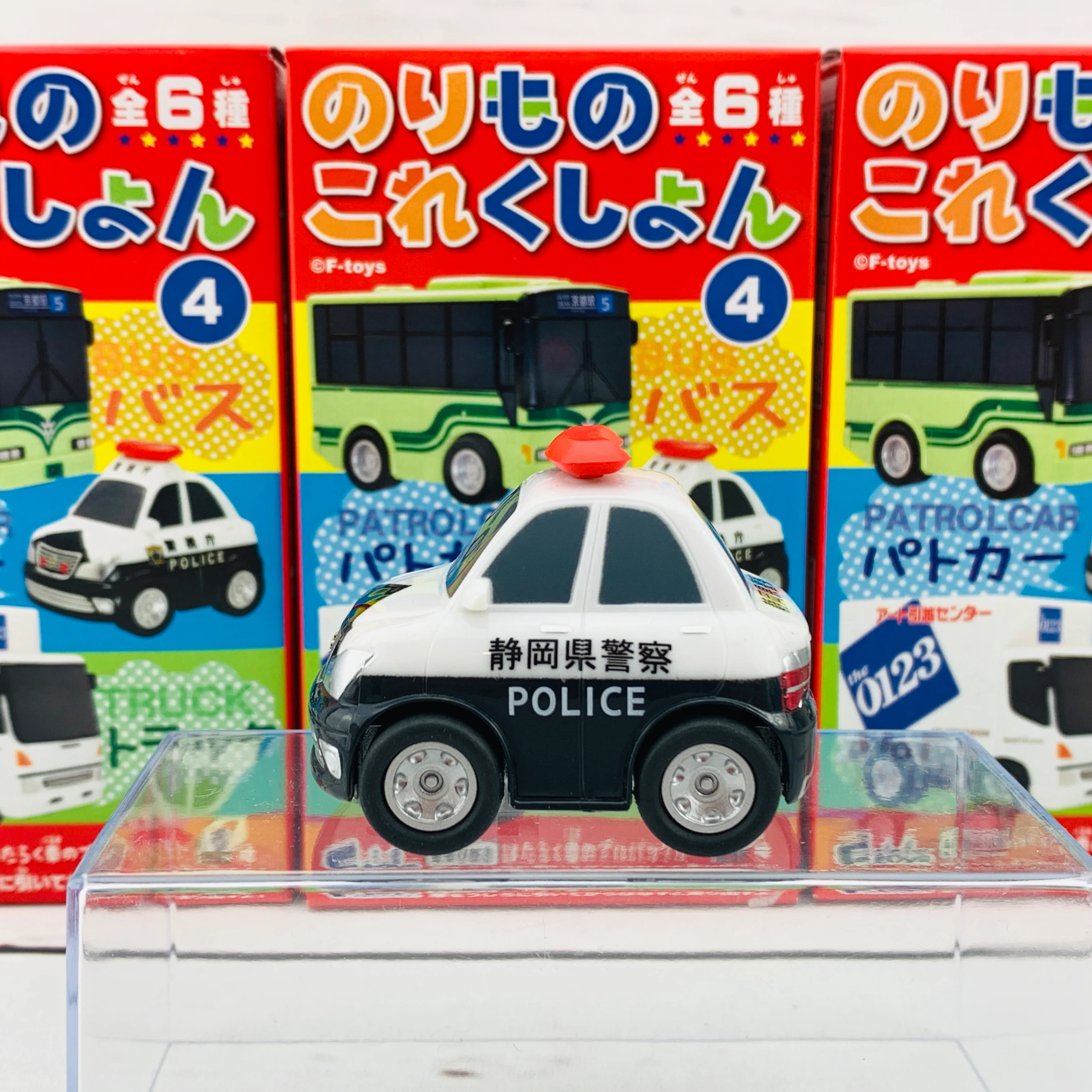 F-Toys Confect. Vehicle Collection #4 Pullback Mini Car C-2 Shizuoka Police Car - Image 2