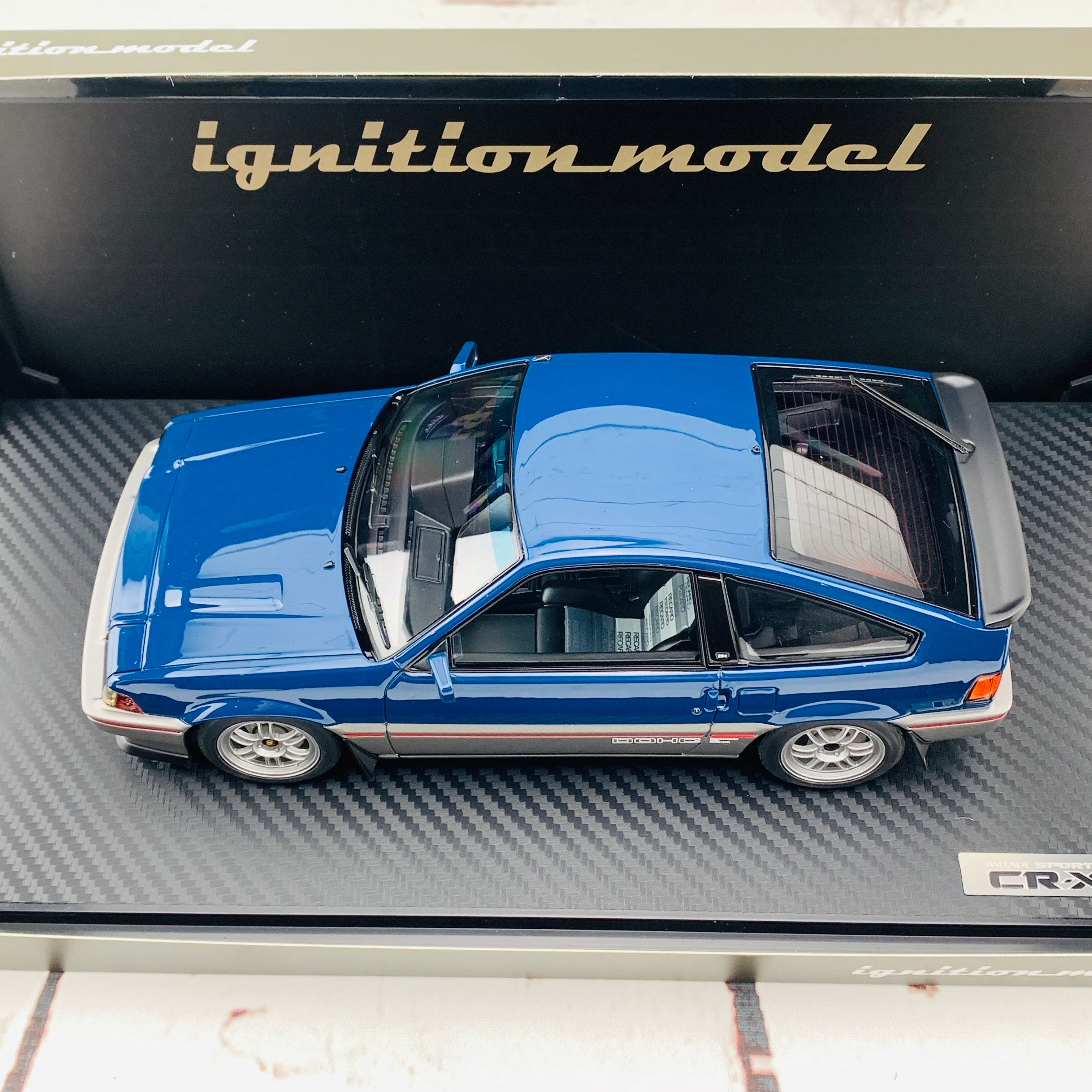 Ignition Model 1/18 Honda BALLADE SPORTS CRX Si (E-AS) Blue/Silver IG1628 - Image 3