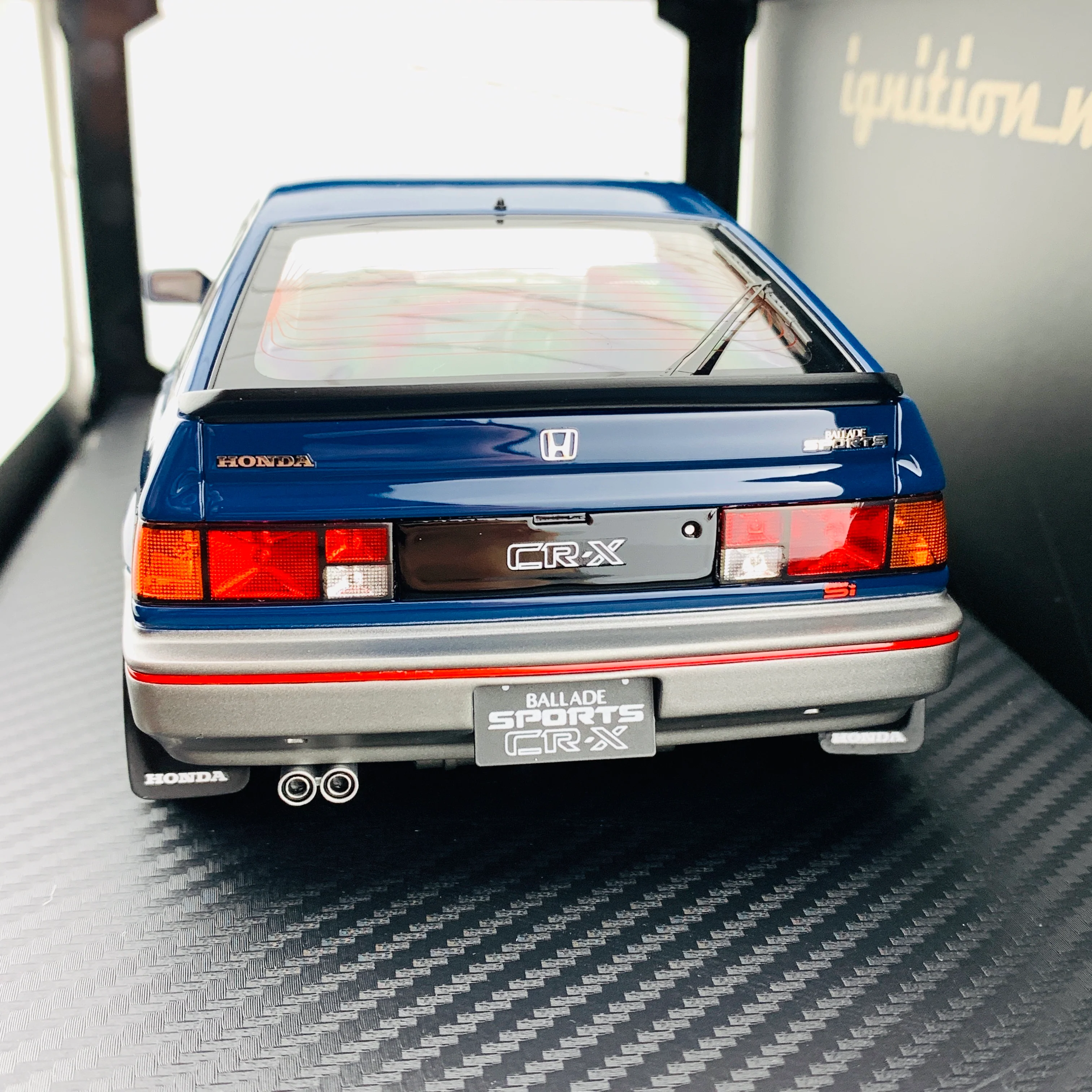Ignition Model 1/18 Honda BALLADE SPORTS CRX Si (E-AS) Blue/Silver IG1628 - Image 7