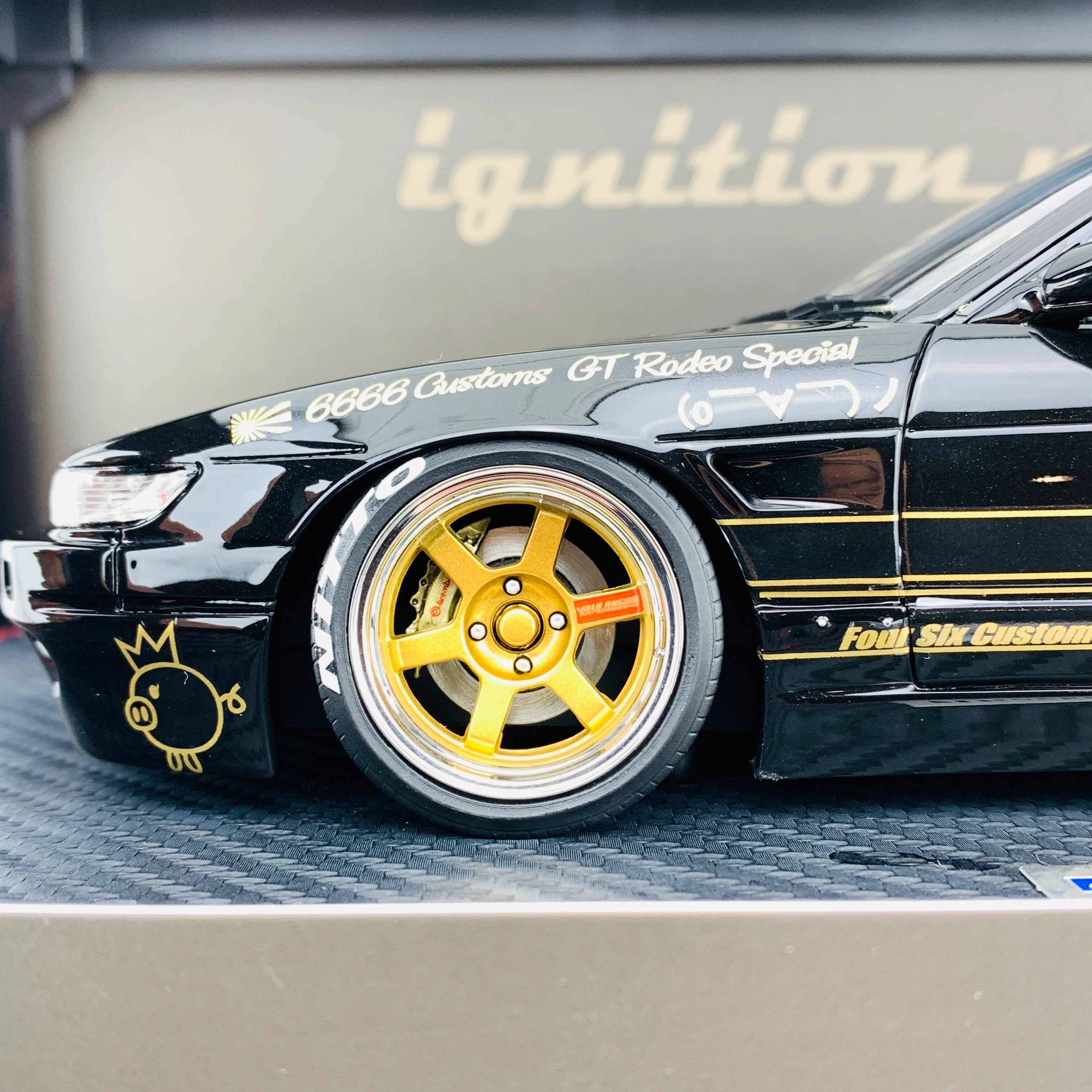 Ignition Model 1/18 Rocket Bunny Nissan S13 V1 Black IG1131 - Image 2