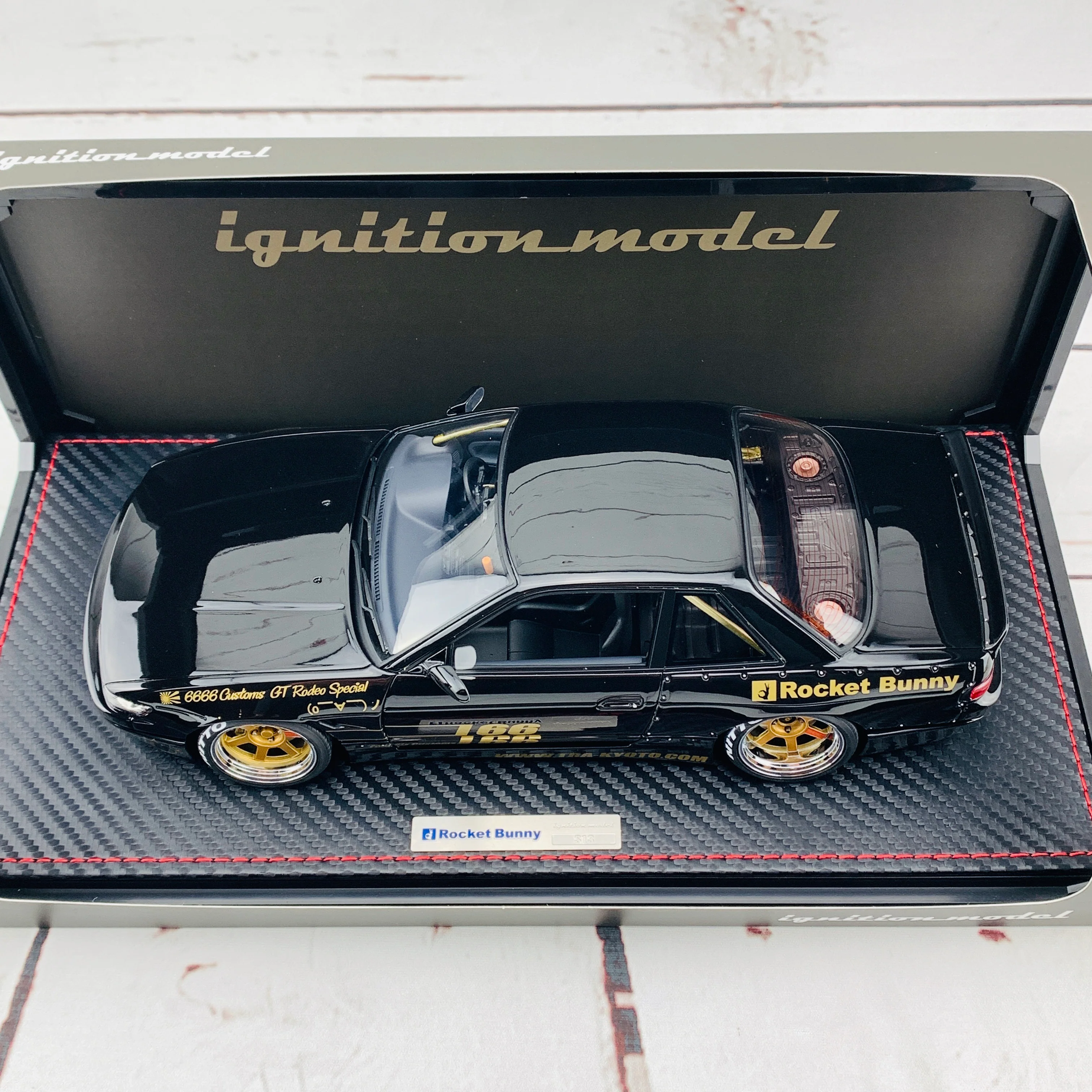 Ignition Model 1/18 Rocket Bunny Nissan S13 V1 Black IG1131 - Image 3