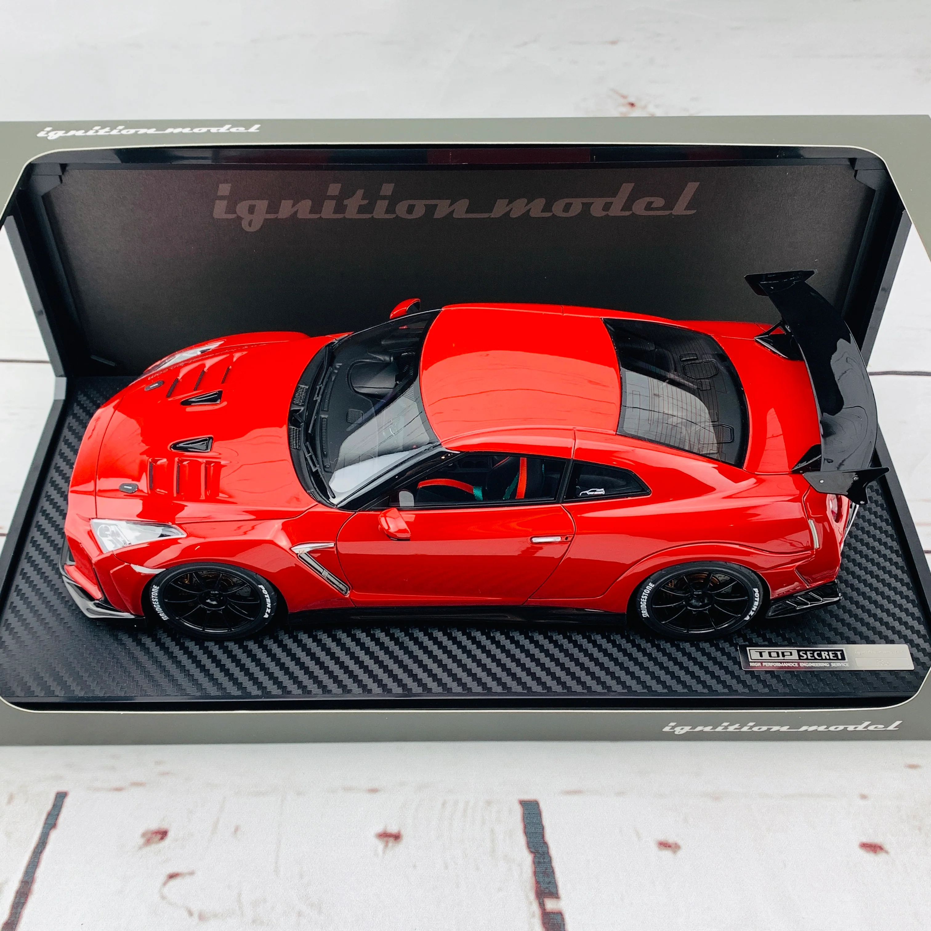 Ignition Model 1/18 TOP SECRET Nissan GTR R35 Red IG1536 - Image 2