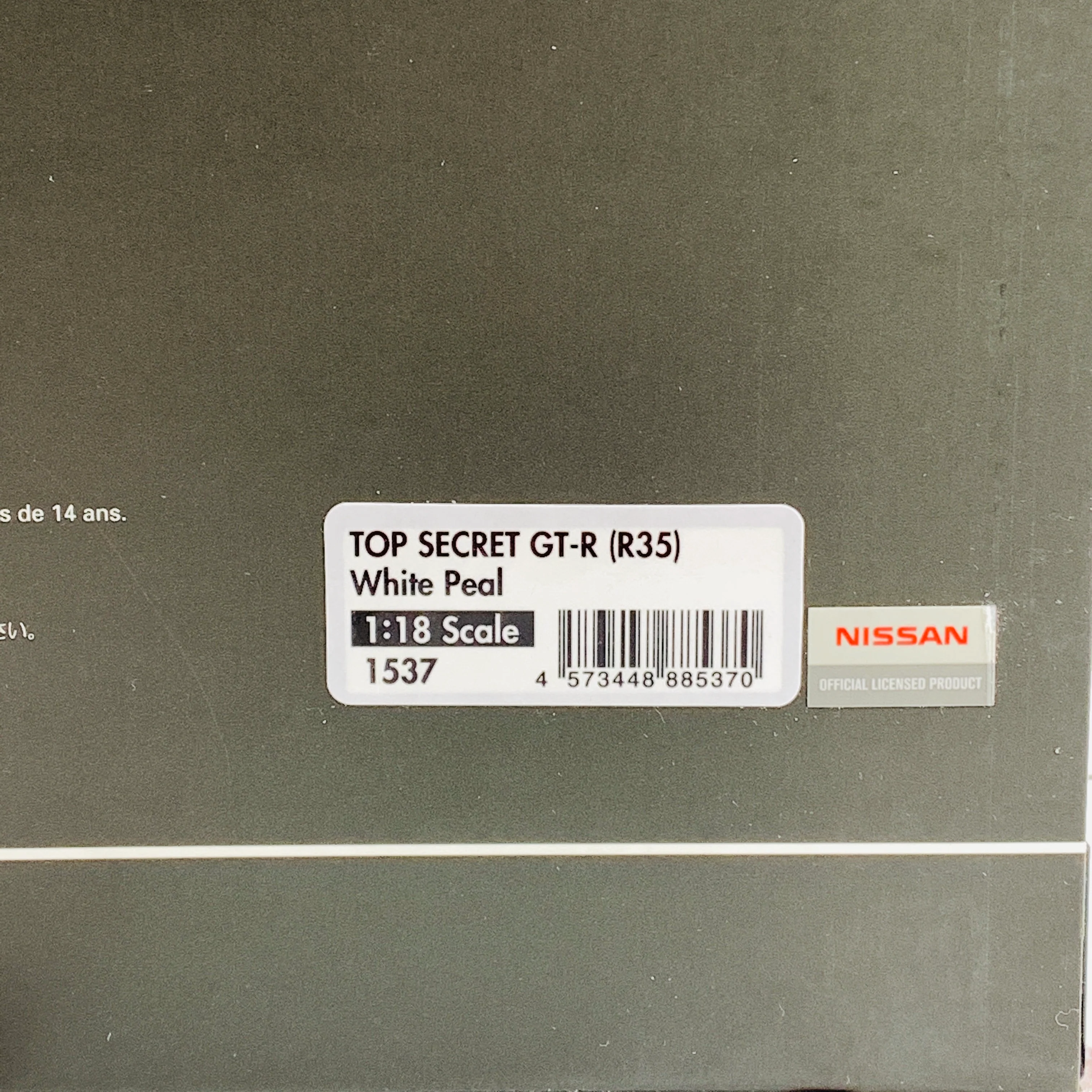 Ignition Model 1/18 TOP SECRET Nissan GTR R35 White Pearl IG1537 - Image 7