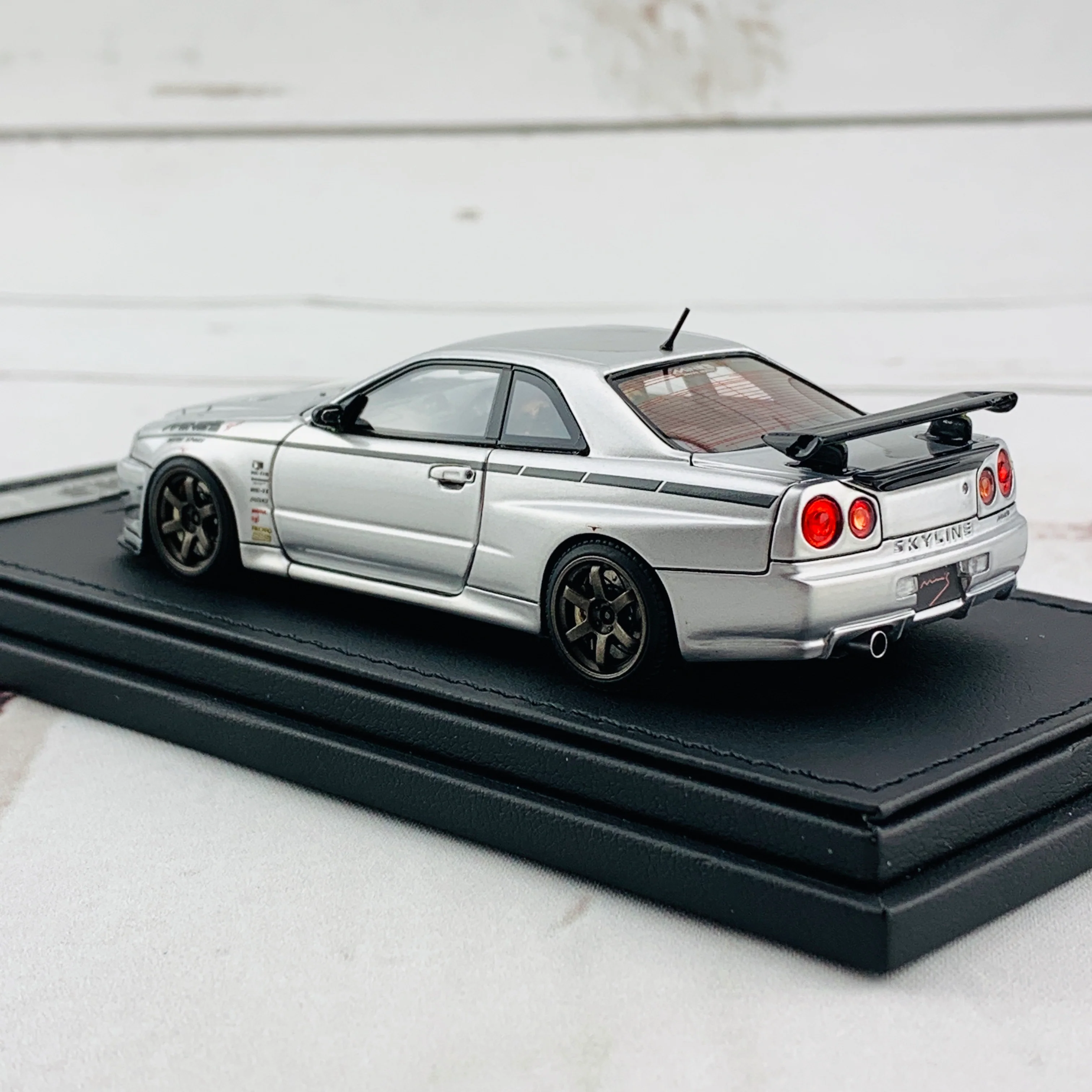 Ignition Model 1/43 Nissan Skyline GTR Mine's R34 Silver IG1816 - Image 5