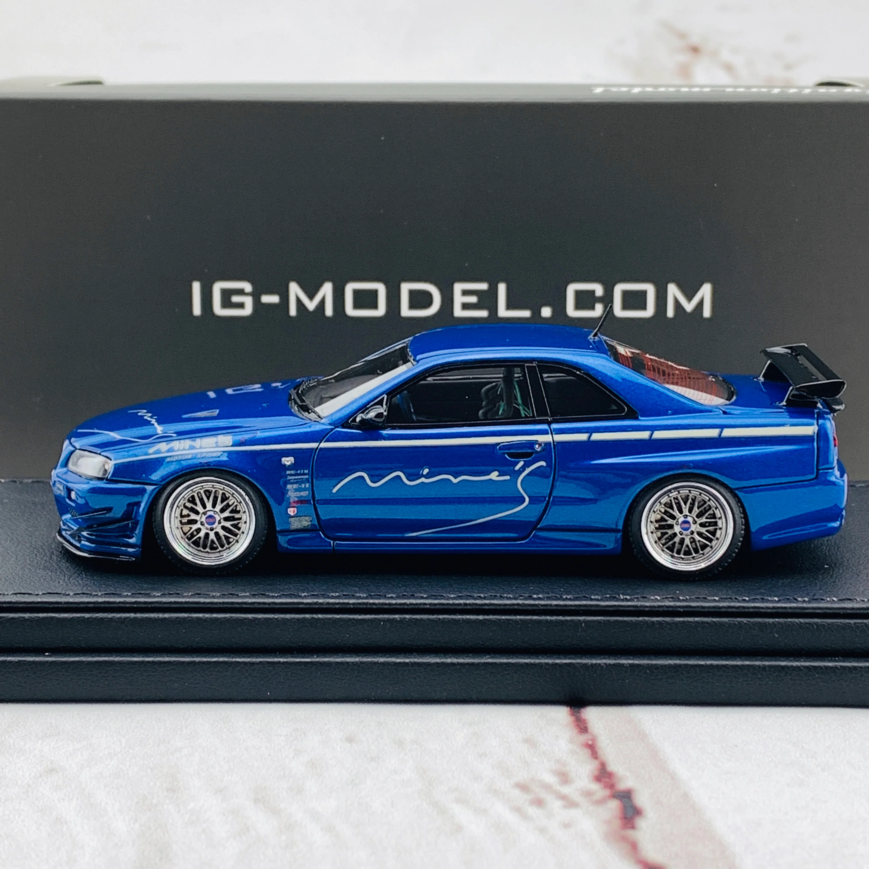 Ignition Model 1/43 Nissan Skyline GTR Mine's R34 Bayside Blue IG1814 - Image 2
