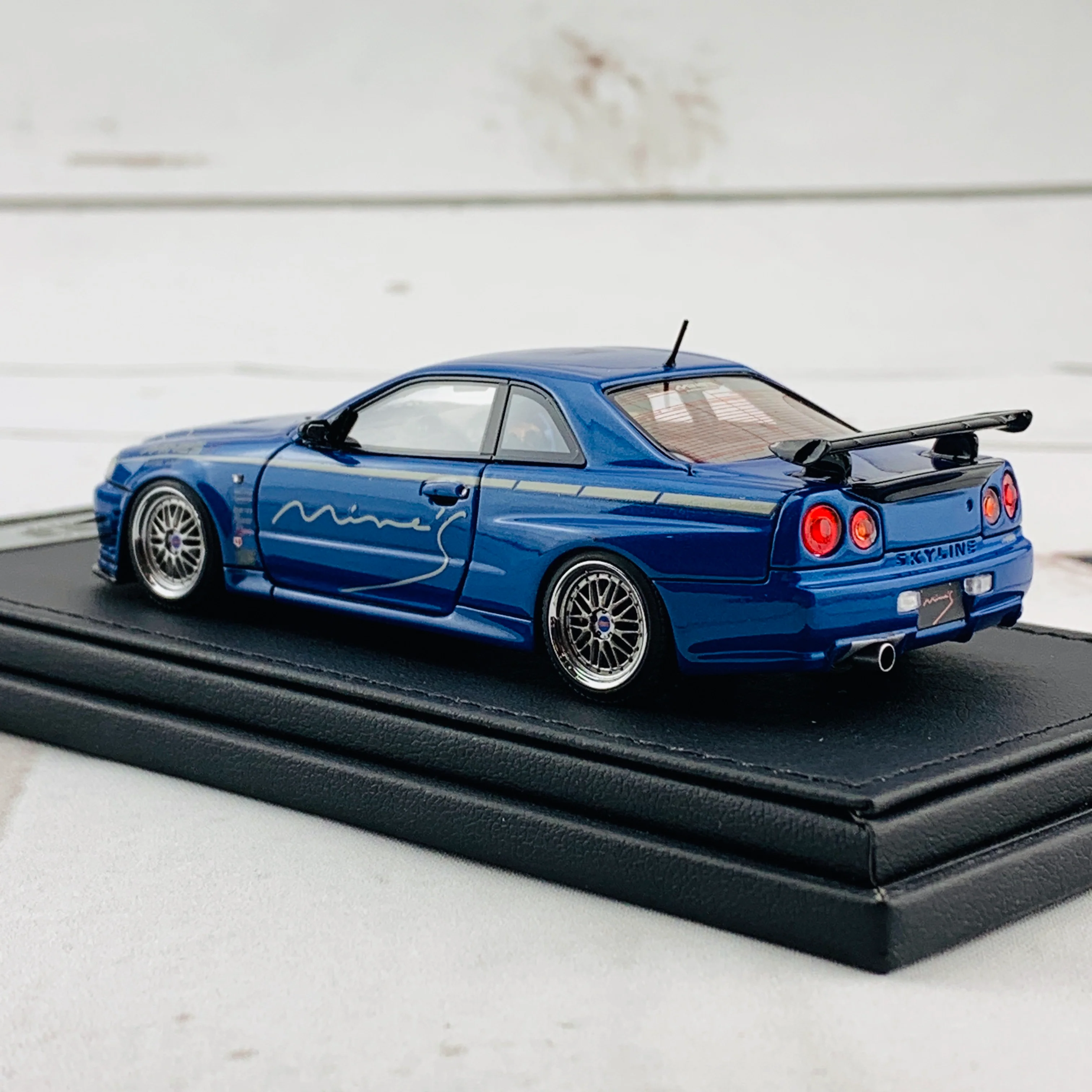Ignition Model 1/43 Nissan Skyline GTR Mine's R34 Bayside Blue IG1814 - Image 5