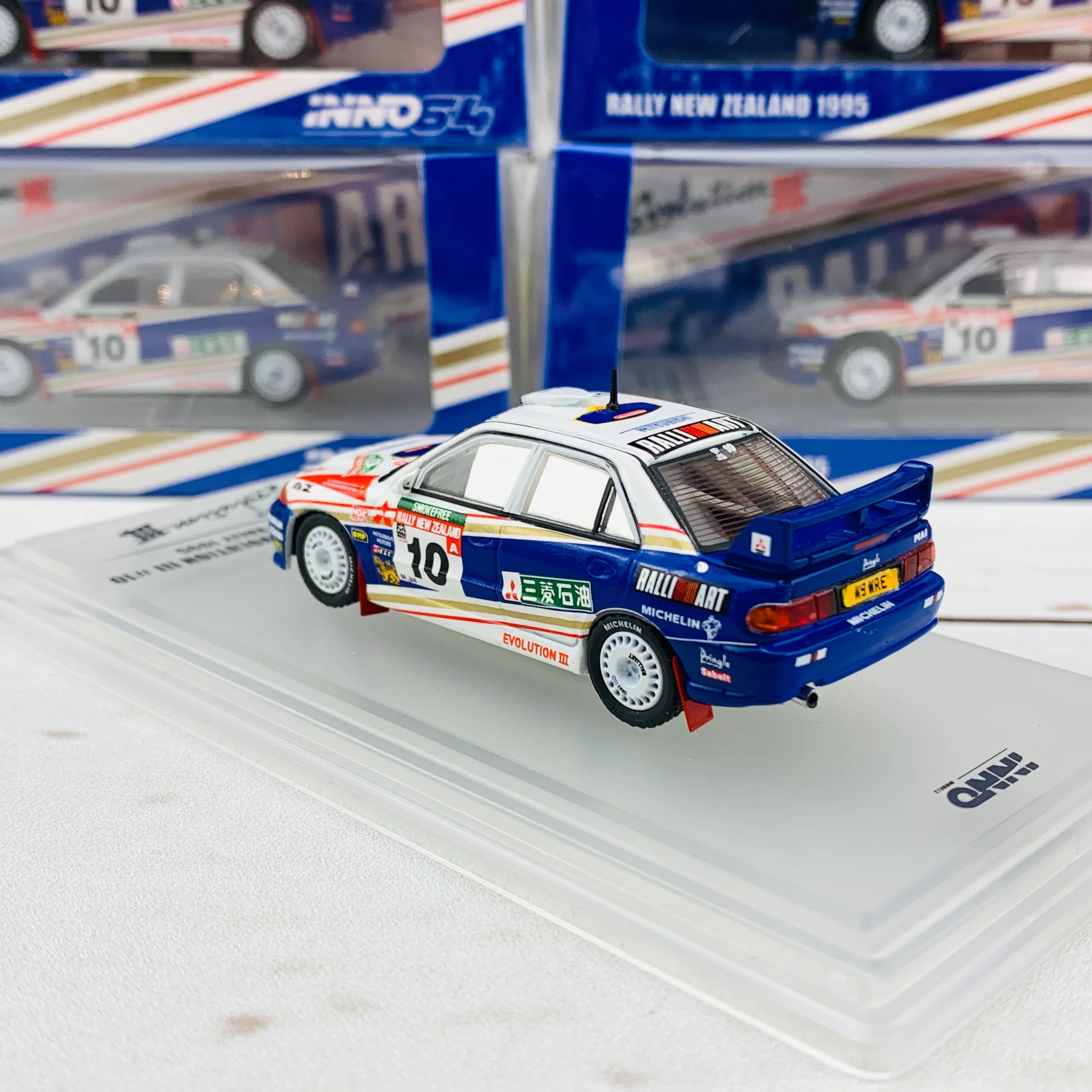 INNO64 1/64 Mitsubishi Lancer Evolution III #10 New Zealand Rally 1995 IN64-EVO3-95NZ10 - Image 3