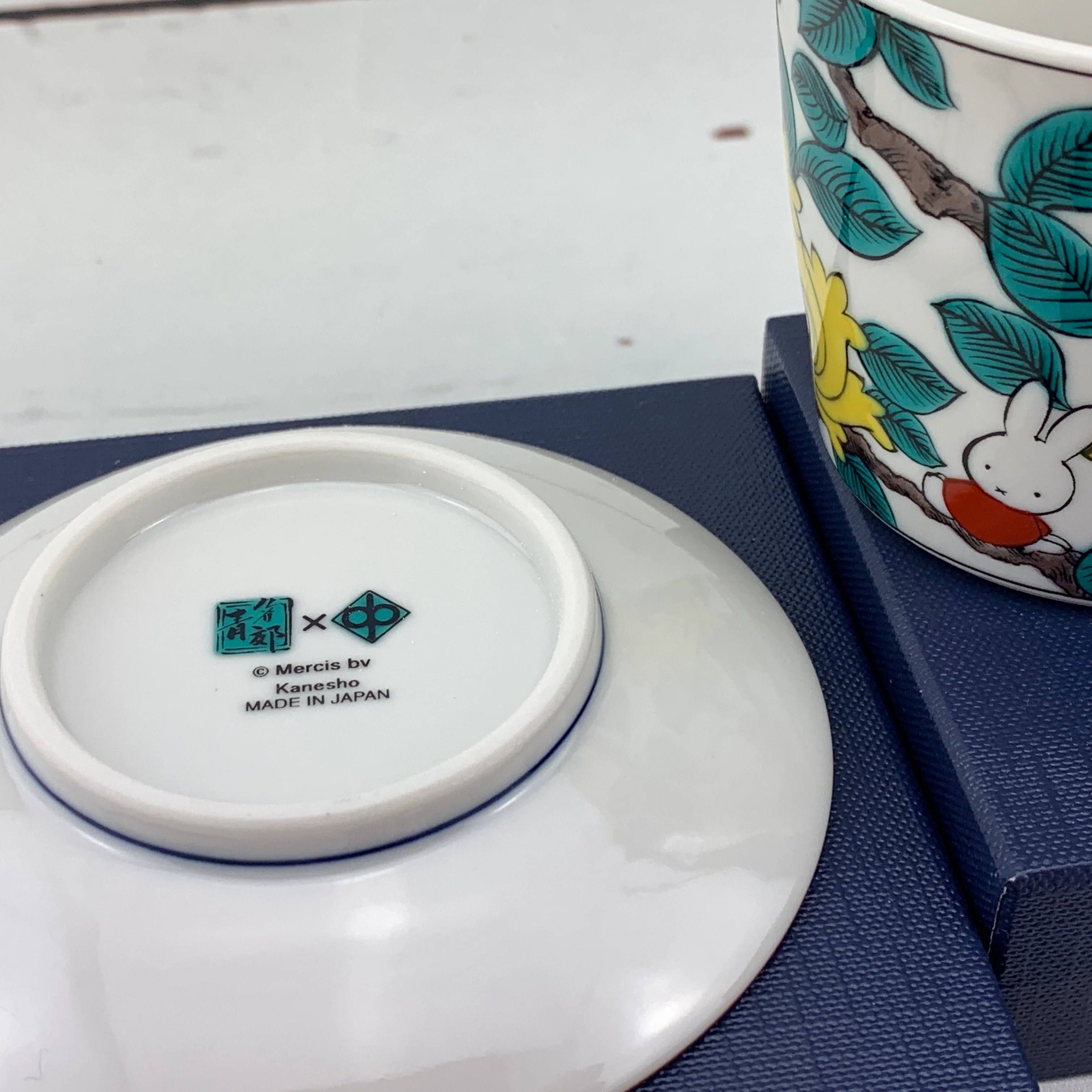 miffy 九谷焼 Kutani Cup and Plate set Made in Japan by Kanesho - GREEN **Limited Qty** PICK UP IN STORE ONLY - Image 3