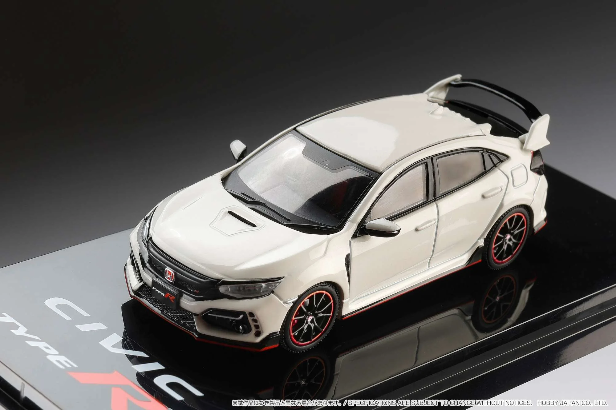 HOBBY JAPAN 1/64 Honda CIVIC TYPE R (FK8) 2020 with Engine Display Model Championship White HJ642055AW - Image 4
