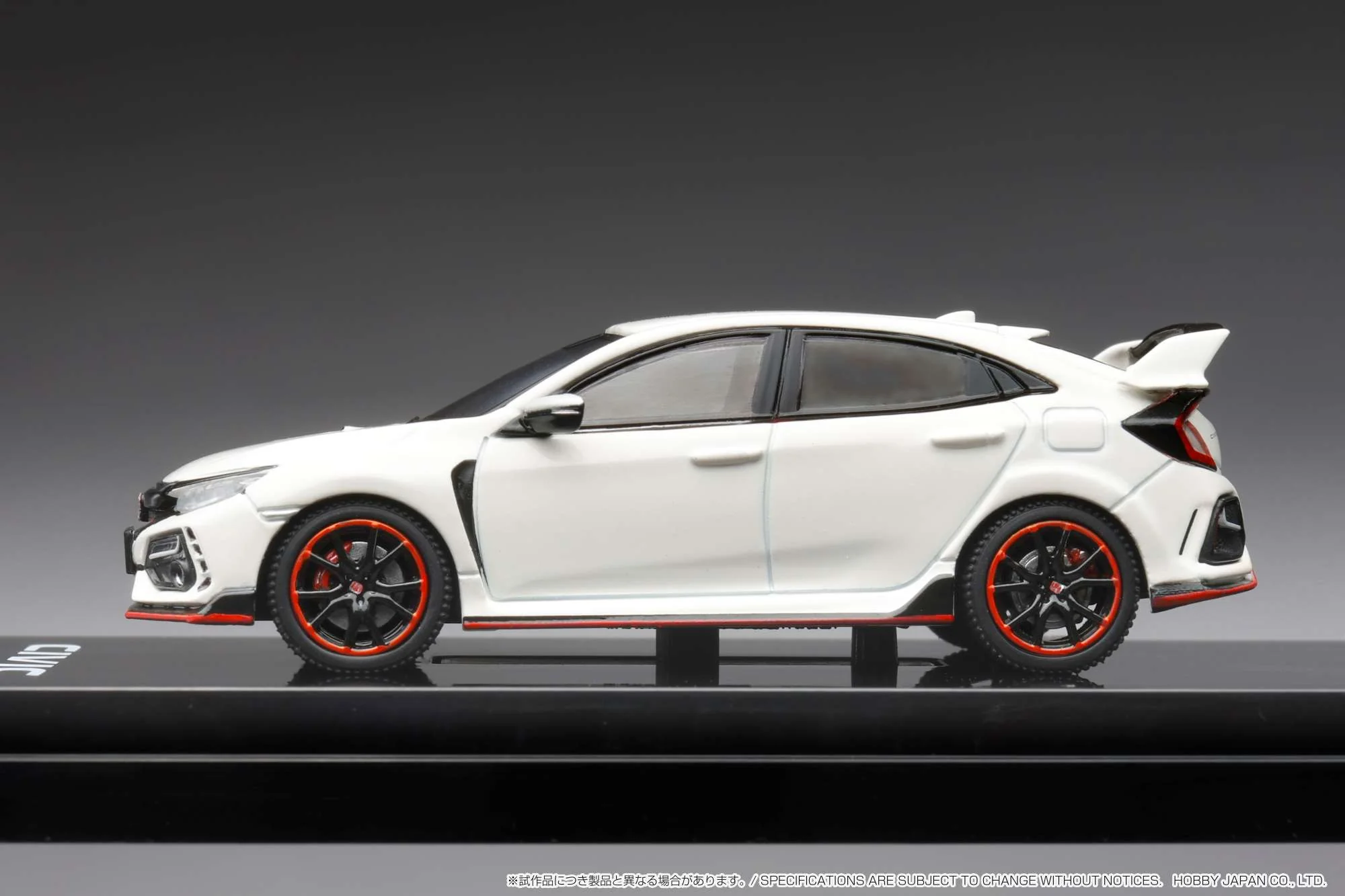 HOBBY JAPAN 1/64 Honda CIVIC TYPE R (FK8) 2020 with Engine Display Model Championship White HJ642055AW - Image 5