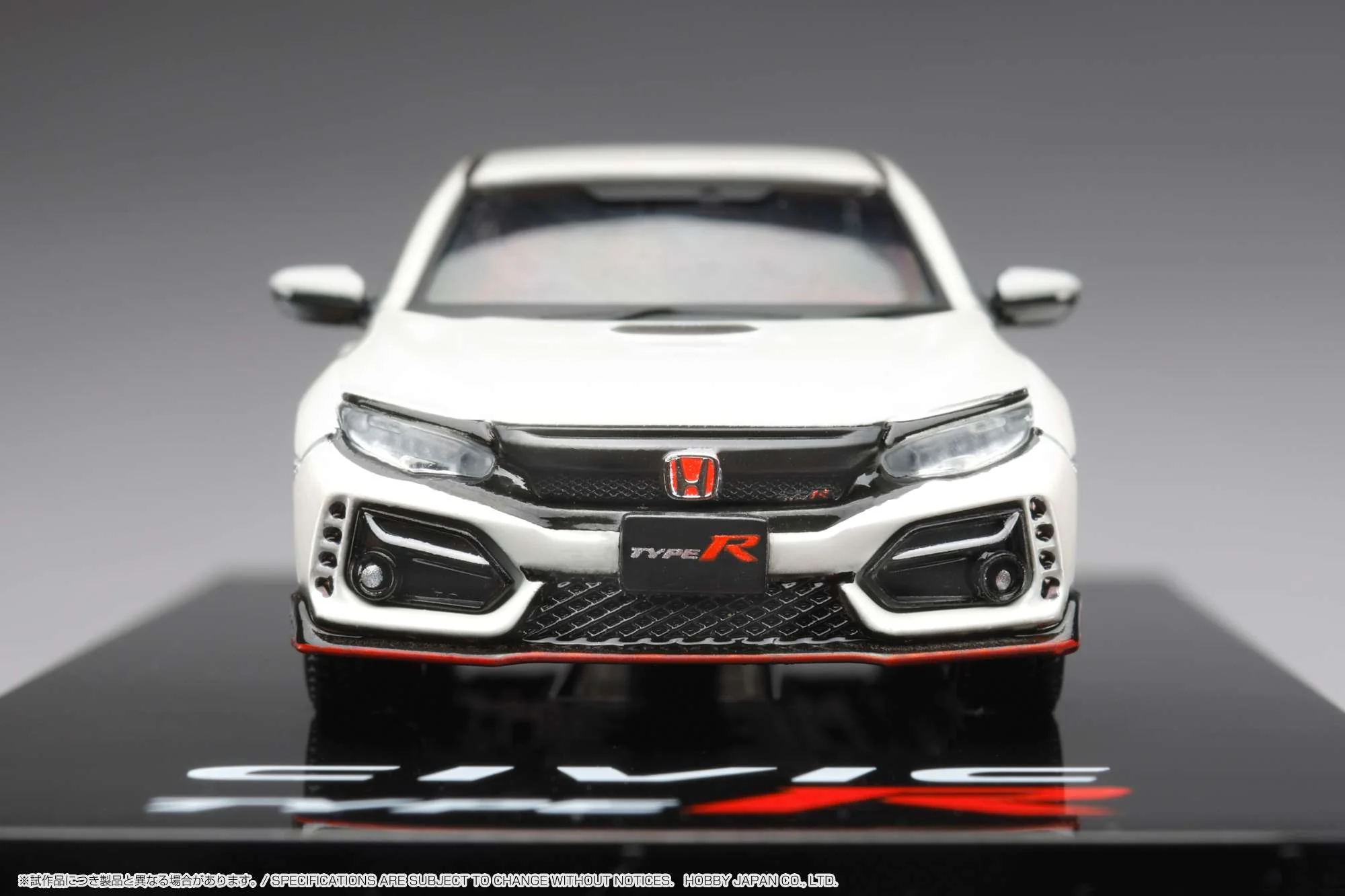HOBBY JAPAN 1/64 Honda CIVIC TYPE R (FK8) 2020 with Engine Display Model Championship White HJ642055AW - Image 6