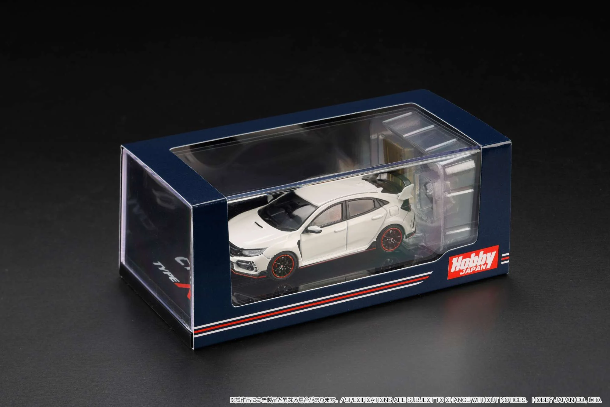 HOBBY JAPAN 1/64 Honda CIVIC TYPE R (FK8) 2020 with Engine Display Model Championship White HJ642055AW - Image 7