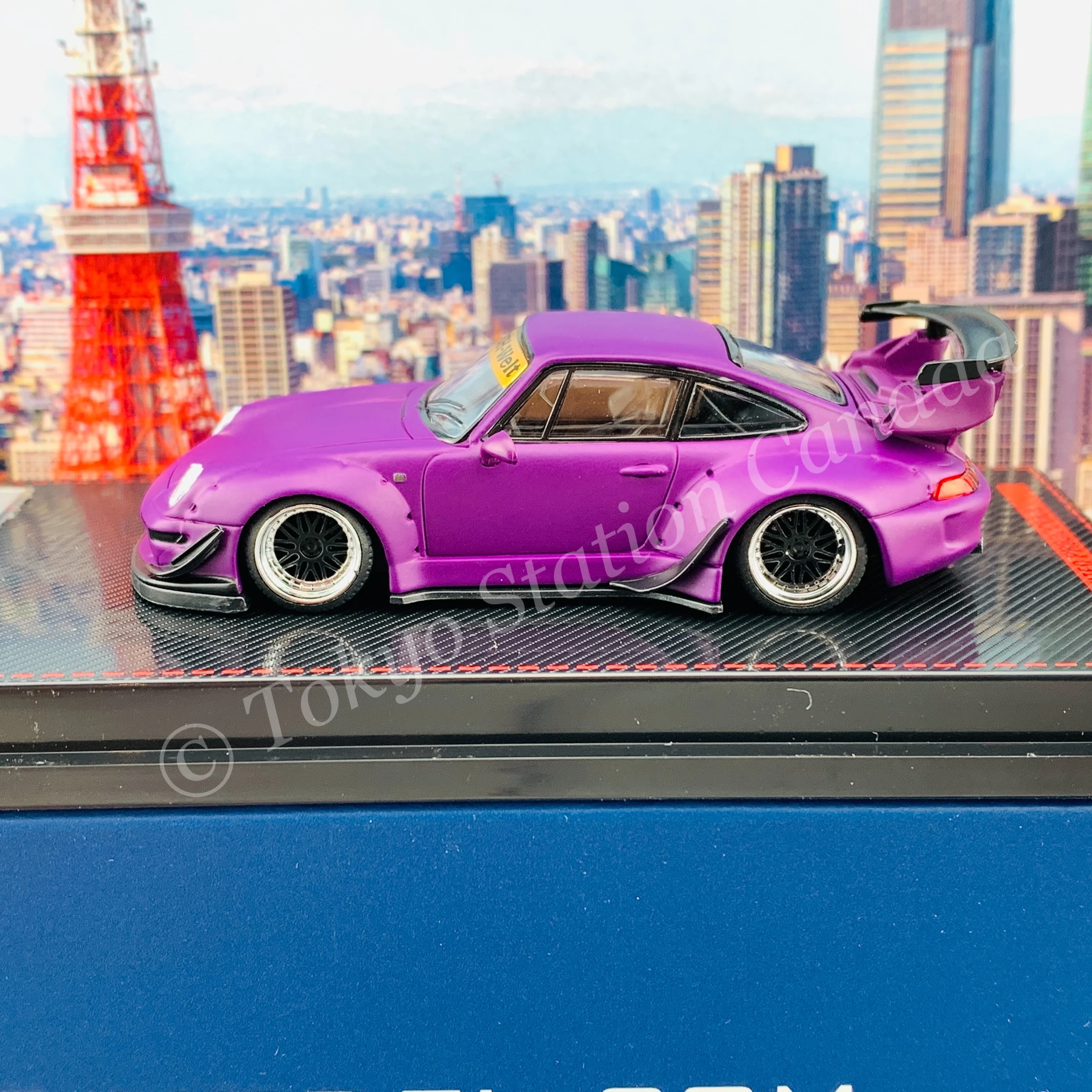 Ignition Model 1/64 RWB 993 Matte Purple With Mr. Nakai metal figurine IG2151 - Image 3
