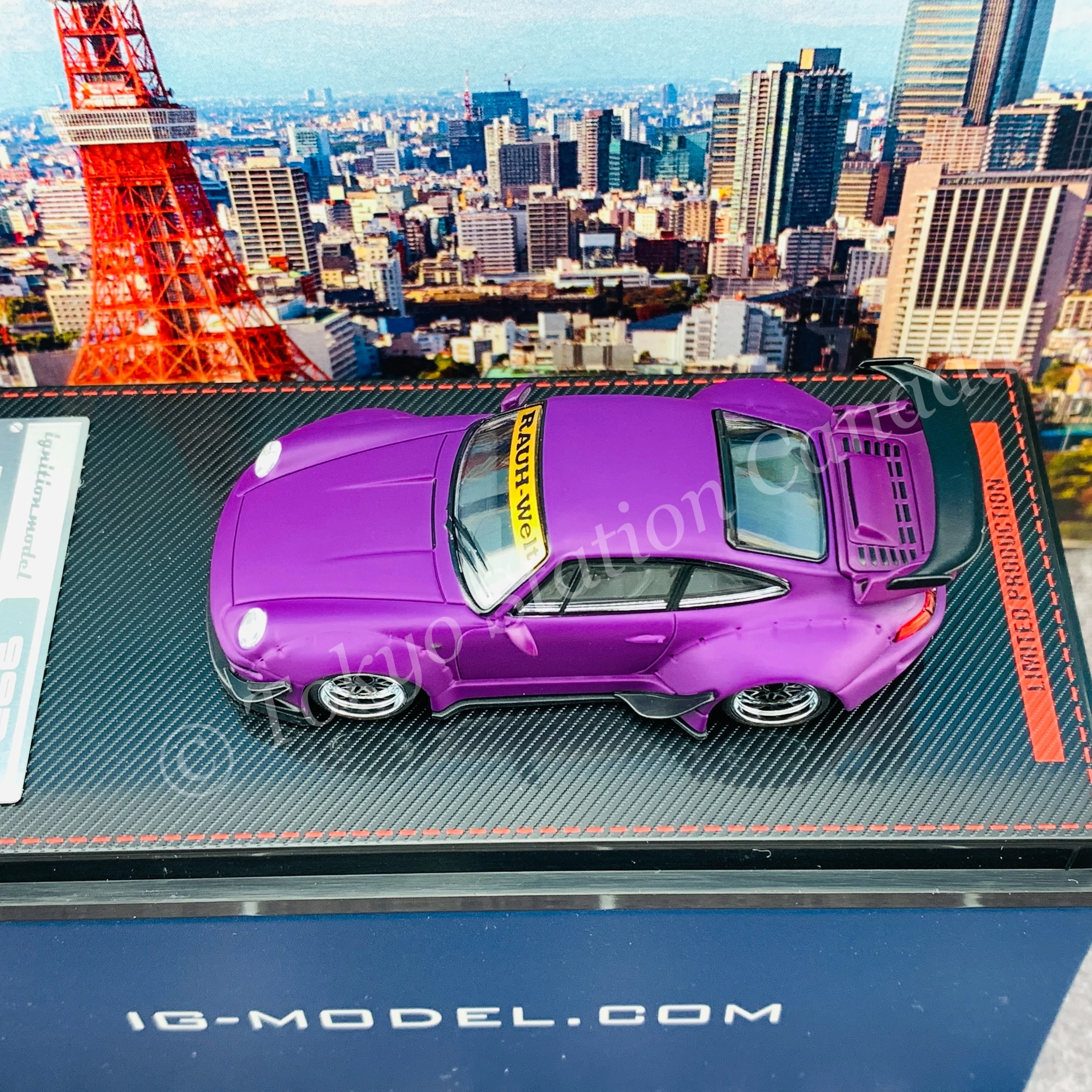 Ignition Model 1/64 RWB 993 Matte Purple With Mr. Nakai metal figurine IG2151 - Image 5