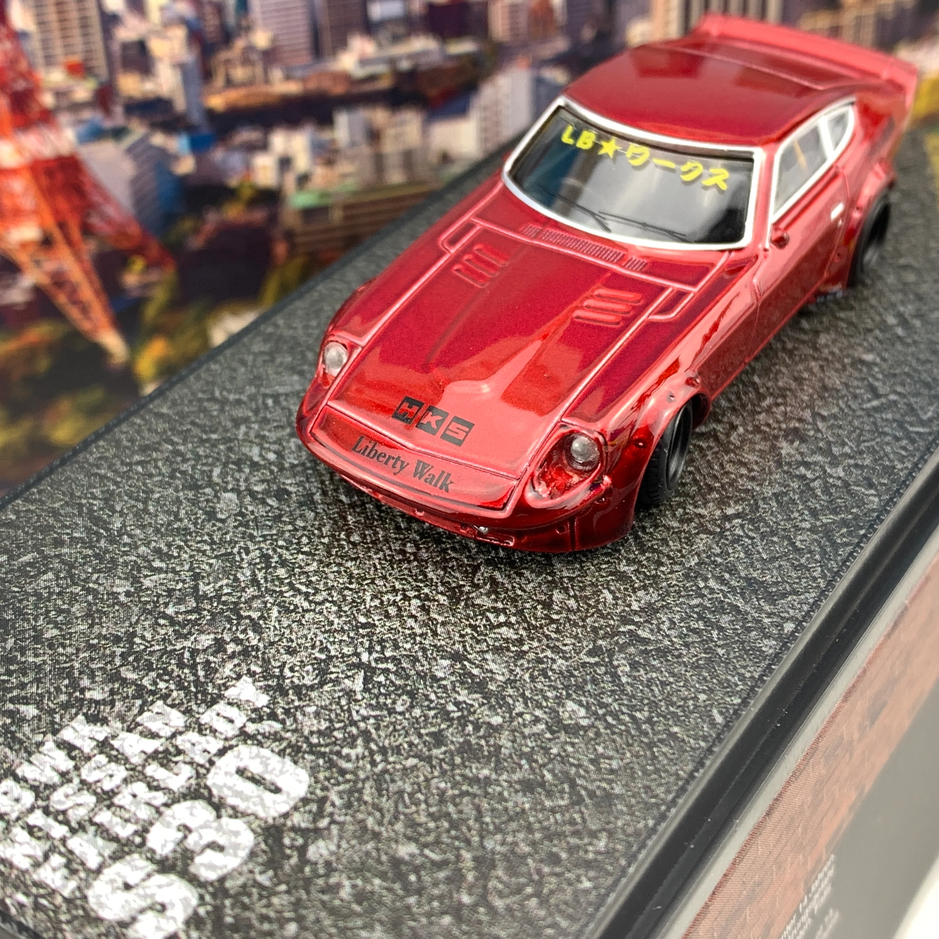 KJ MINIATURES 1/64 LBWK Nissan FairLady S30 Metallic Red KJ64003R - Image 3