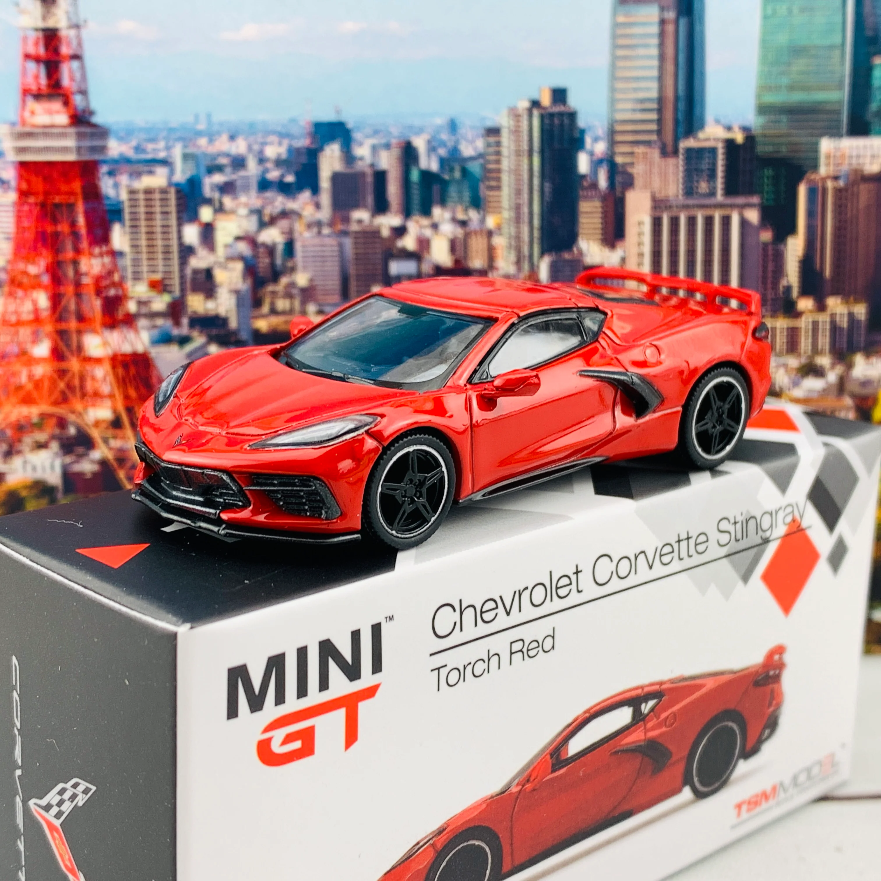MINI GT 1/64 Chevrolet Corvette Stingray 2020  Torch Red LHD MGT00150-L - Image 2