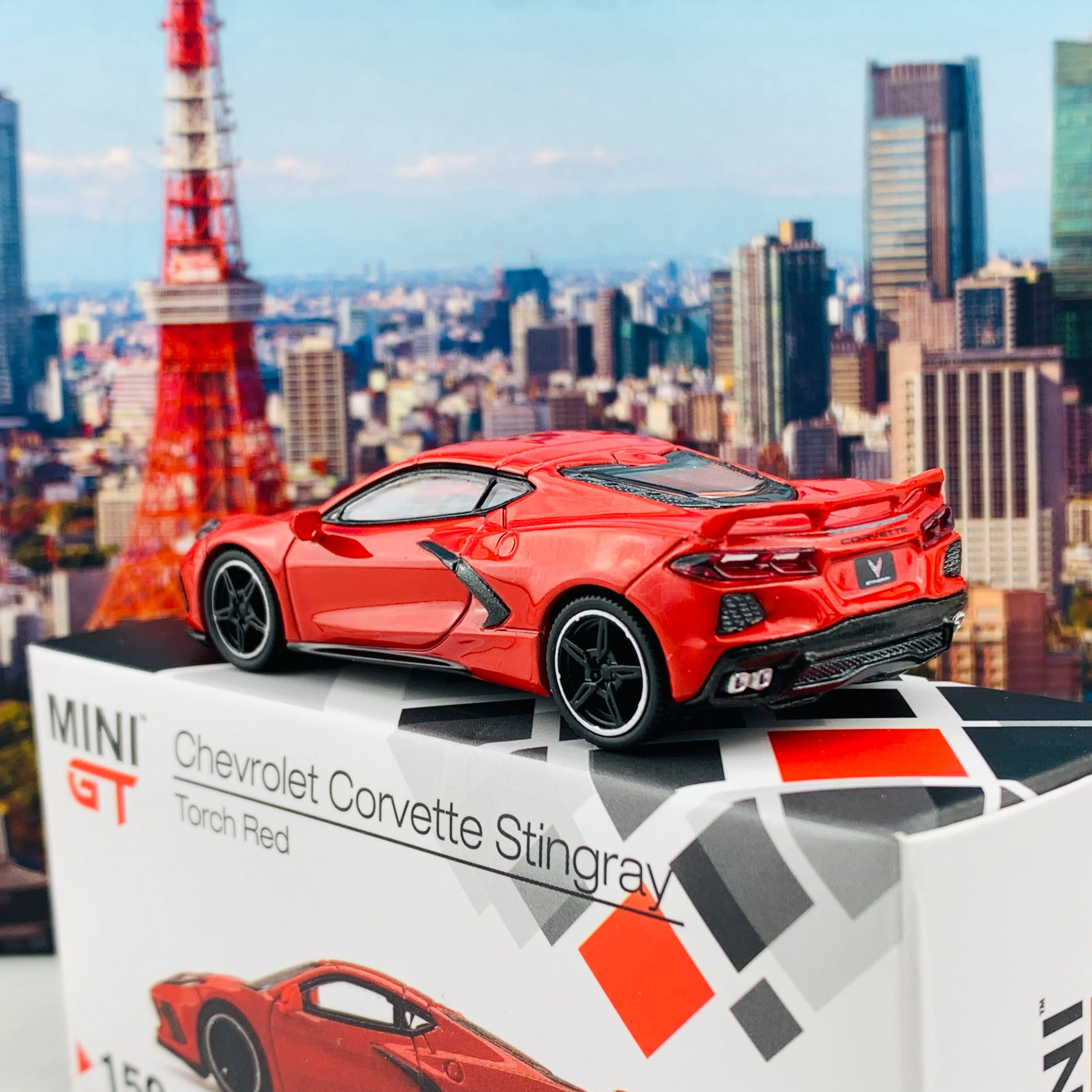 MINI GT 1/64 Chevrolet Corvette Stingray 2020  Torch Red LHD MGT00150-L - Image 3