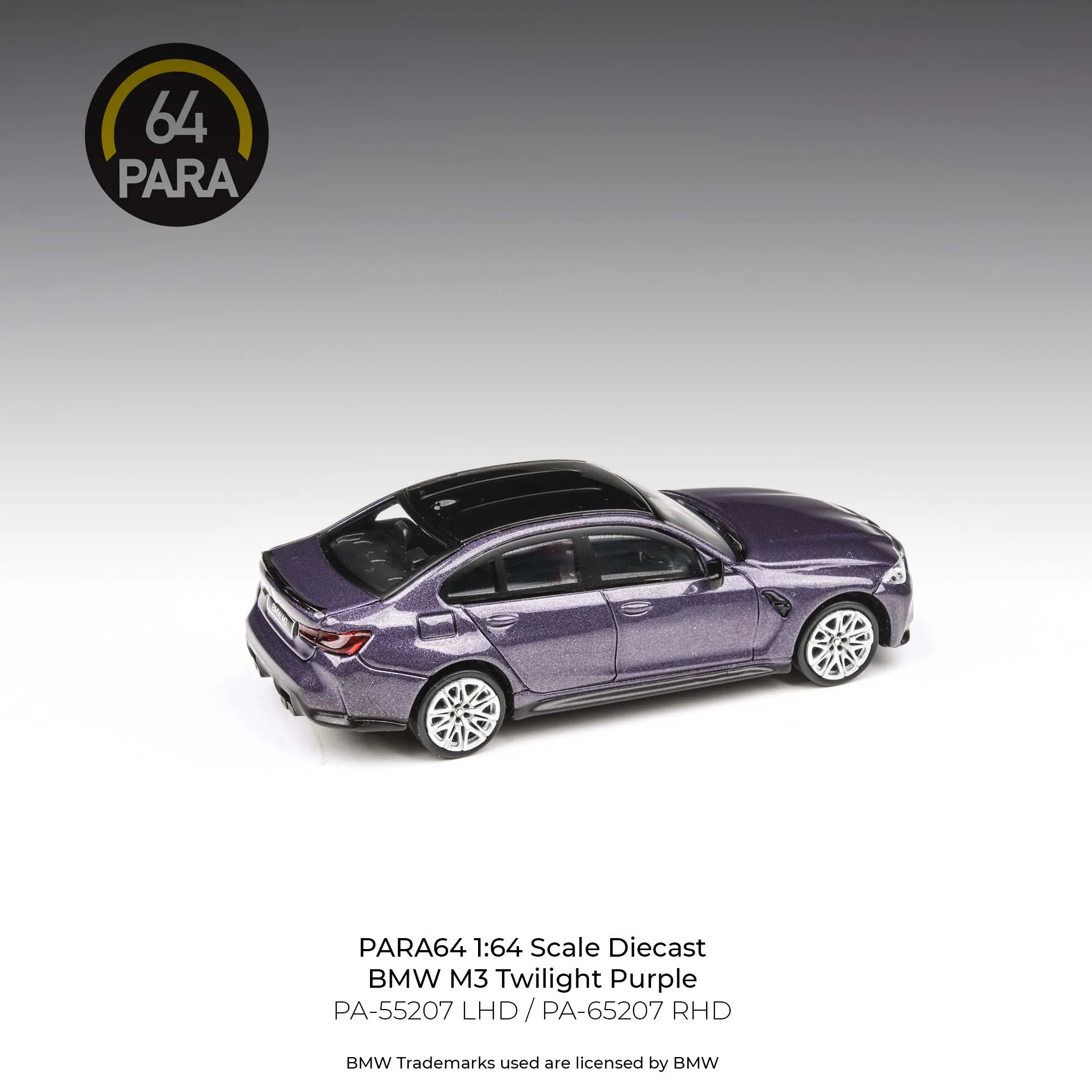PARA64 1/64 2020 BMW M3 G80 – Twilight Purple LHD PA-55207 - Image 2