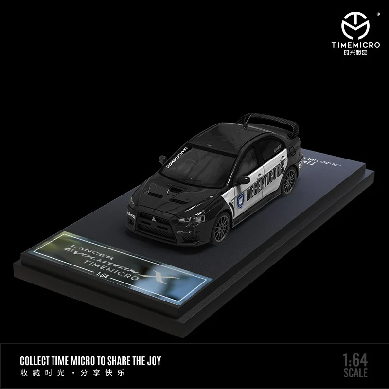 TIME MICRO 1/64 Mitsubishi EVO X Police Car "DECEPTICONS"