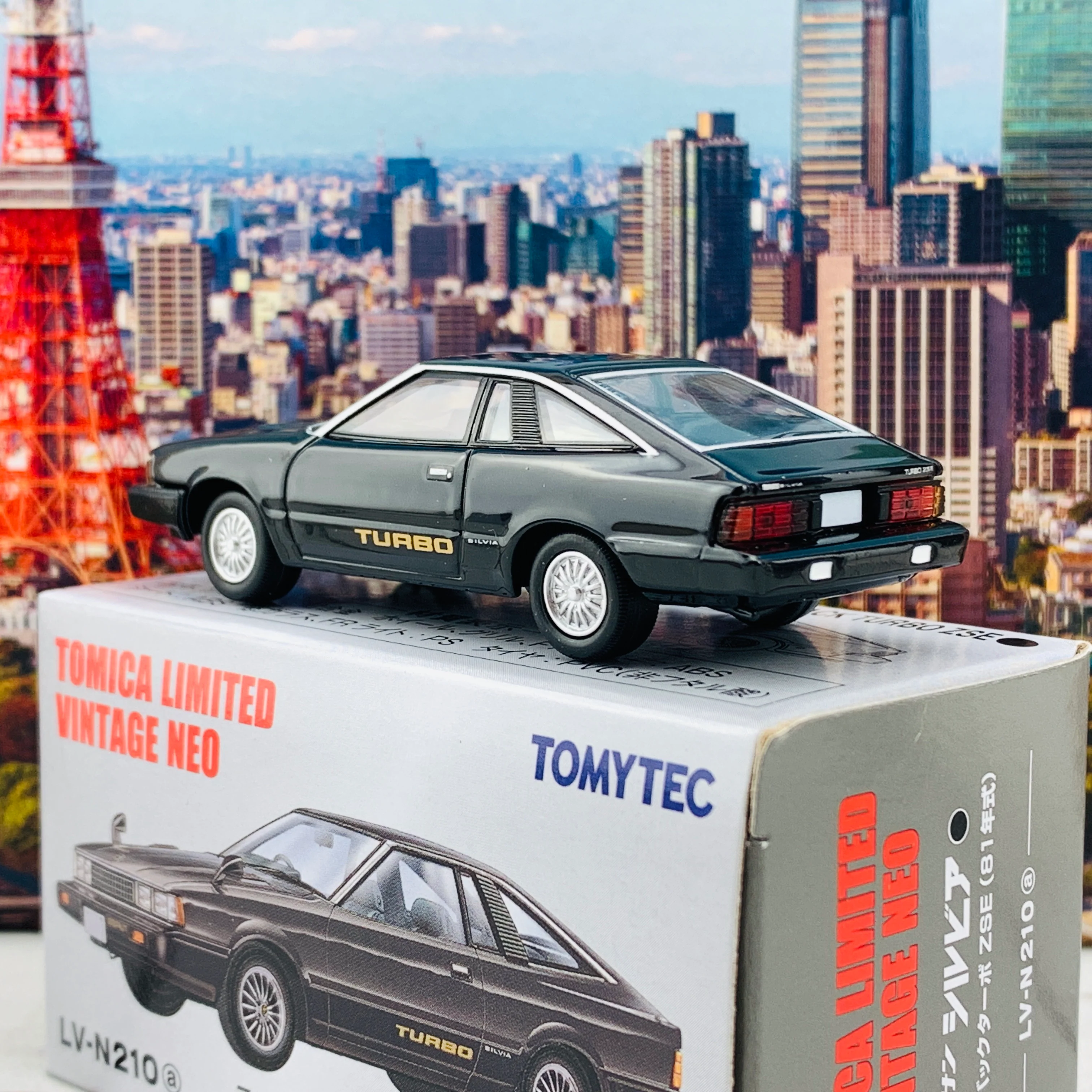 Tomytec Tomica Limited Vintage Neo 1/64 Nissan Silvia Hatchback Turbo ZSE 1981 BLACK LV-N210a - Image 3