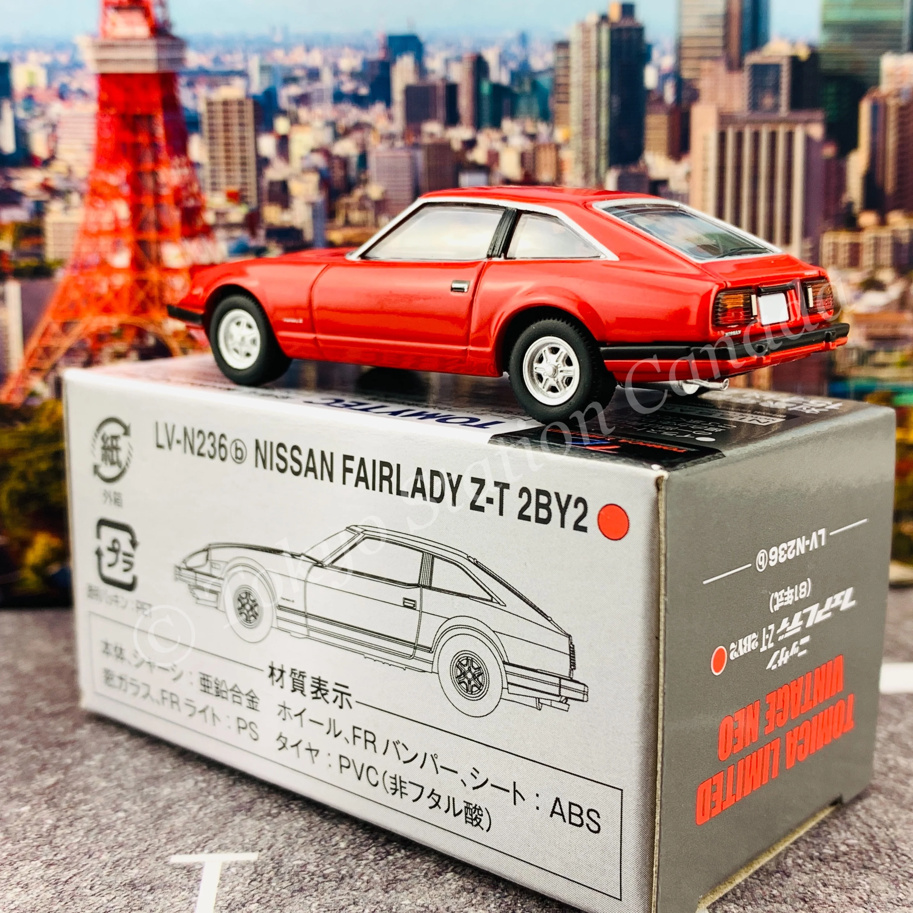 Tomytec Tomica Limited Vintage Neo 1/64 Nissan Fairlady Z-T 2BY2 (red) LV-N236b - Image 5