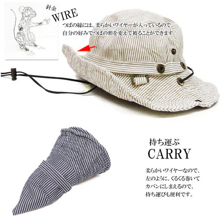 Safari 2-way Hat - Navy - Image 3