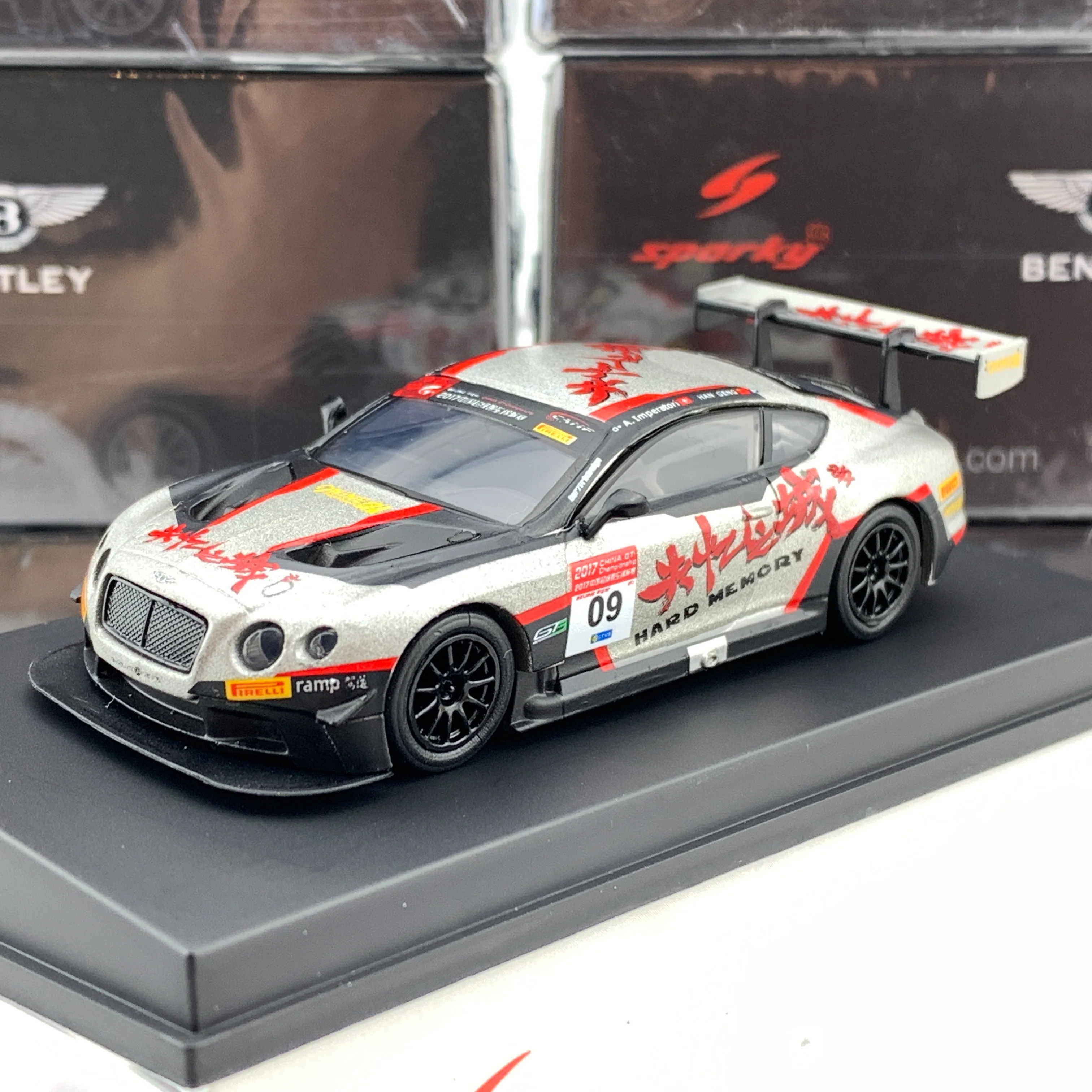 Sparky 1/64 BENTLEY CONTINENTAL GT3 NO.09 CHINA GT CHAMPIONSHIP 2017 HARD MEMORY BENTLEY TEAM ABSOLUTE H. GENG - A. IMPERATORI Y106 - Image 2