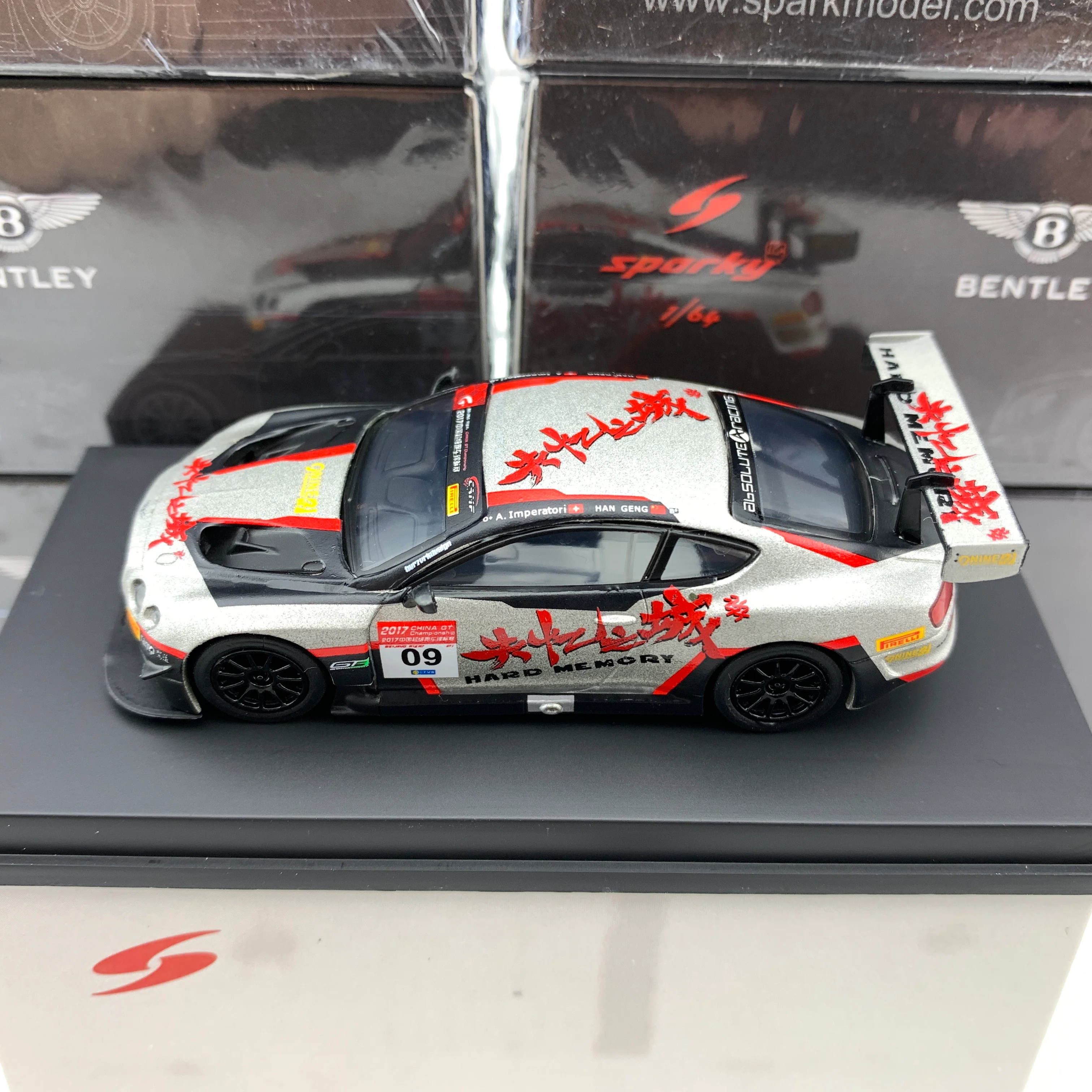 Sparky 1/64 BENTLEY CONTINENTAL GT3 NO.09 CHINA GT CHAMPIONSHIP 2017 HARD MEMORY BENTLEY TEAM ABSOLUTE H. GENG - A. IMPERATORI Y106 - Image 3
