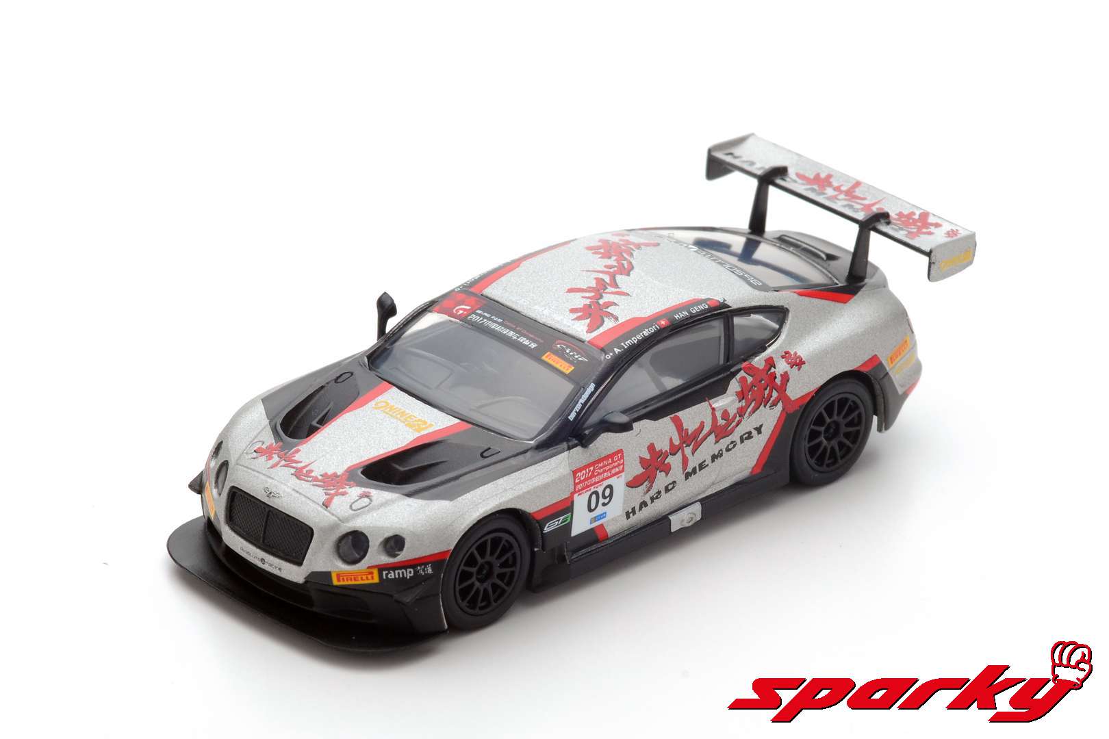 Sparky 1/64 BENTLEY CONTINENTAL GT3 NO.09 CHINA GT CHAMPIONSHIP 2017 HARD MEMORY BENTLEY TEAM ABSOLUTE H. GENG - A. IMPERATORI Y106 - Image 5