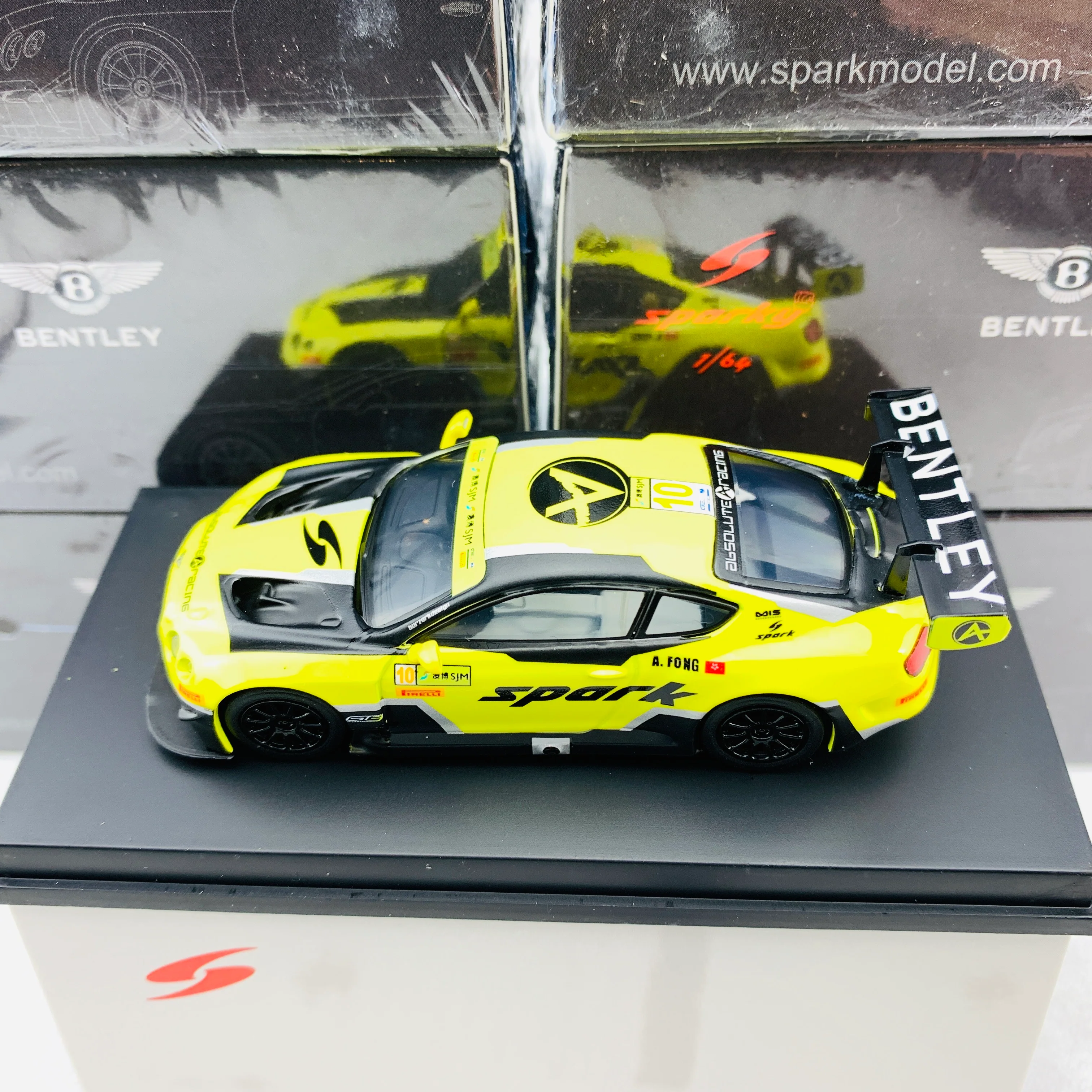 Sparky 1/64 BENTLEY CONTINENTAL GT3 NO.10 5TH MACAU GP FIA GT WORLD CUP 2016 BENTLEY TEAM ABSOLUTE ADDERLY FONG Y105 - Image 3