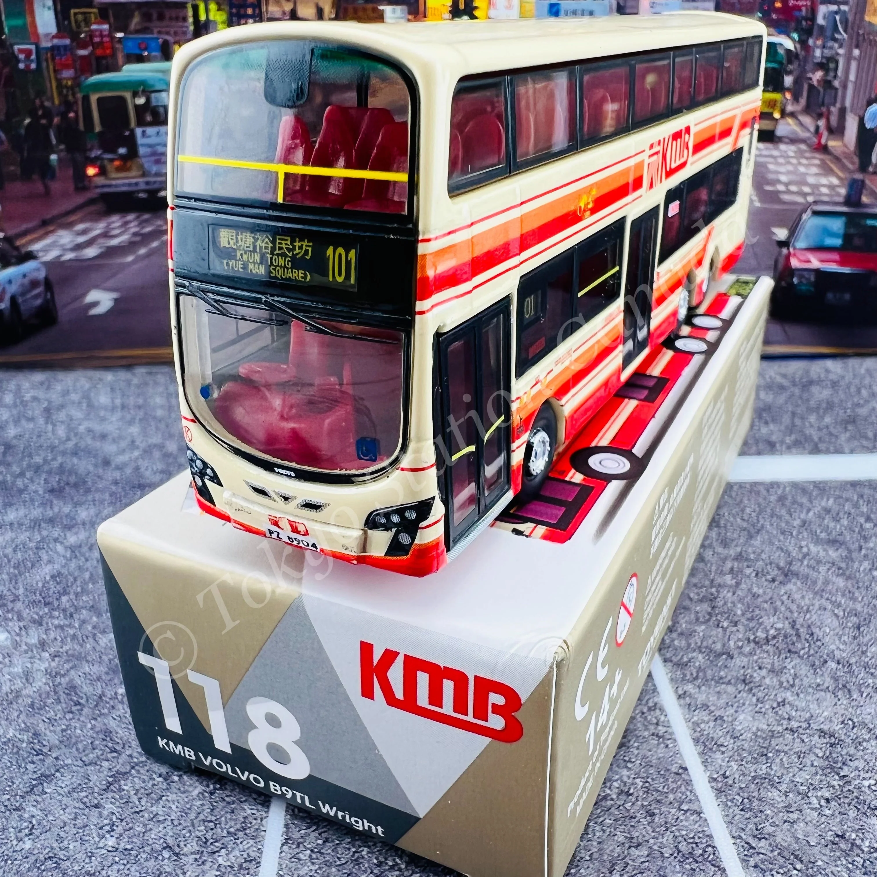 TINY 微影 118 KMB VOLVO B9TL Wright (Kwun Tong Yue Man Square 101 觀塘裕民坊) KMB2018086 - Image 2
