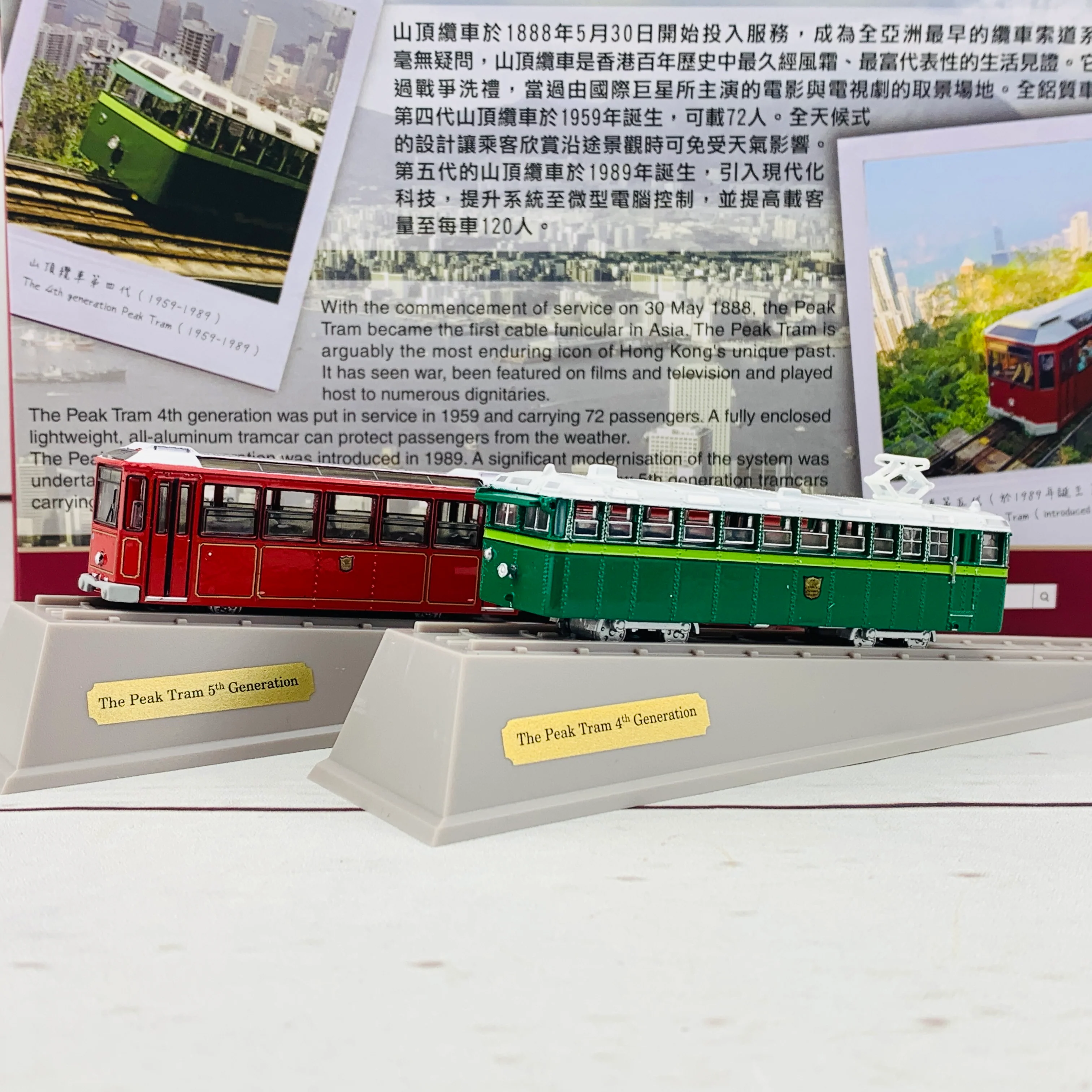 Tiny 微影 The Peak Tram 4th and 5th Generation 山頂纜車 第四及第五代套裝（連兩個斜台）ATBS130 - Image 2