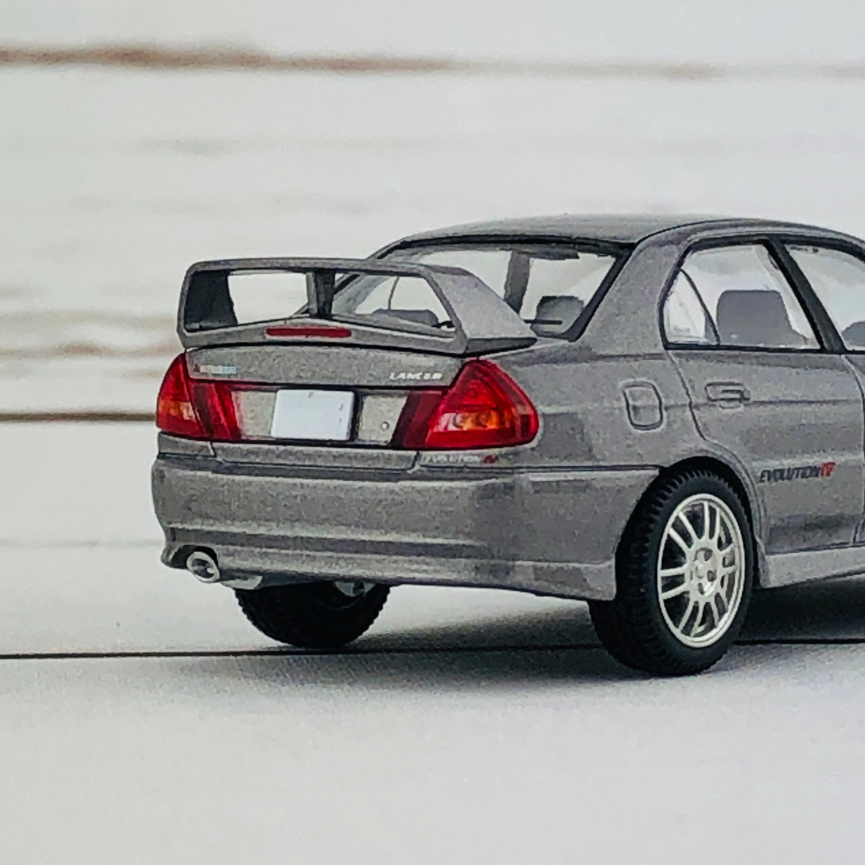 Tomica Limited Vintage Neo Mitsubishi Lancer Evolution IV GSR Silver (1996) LV-N186a - Image 7