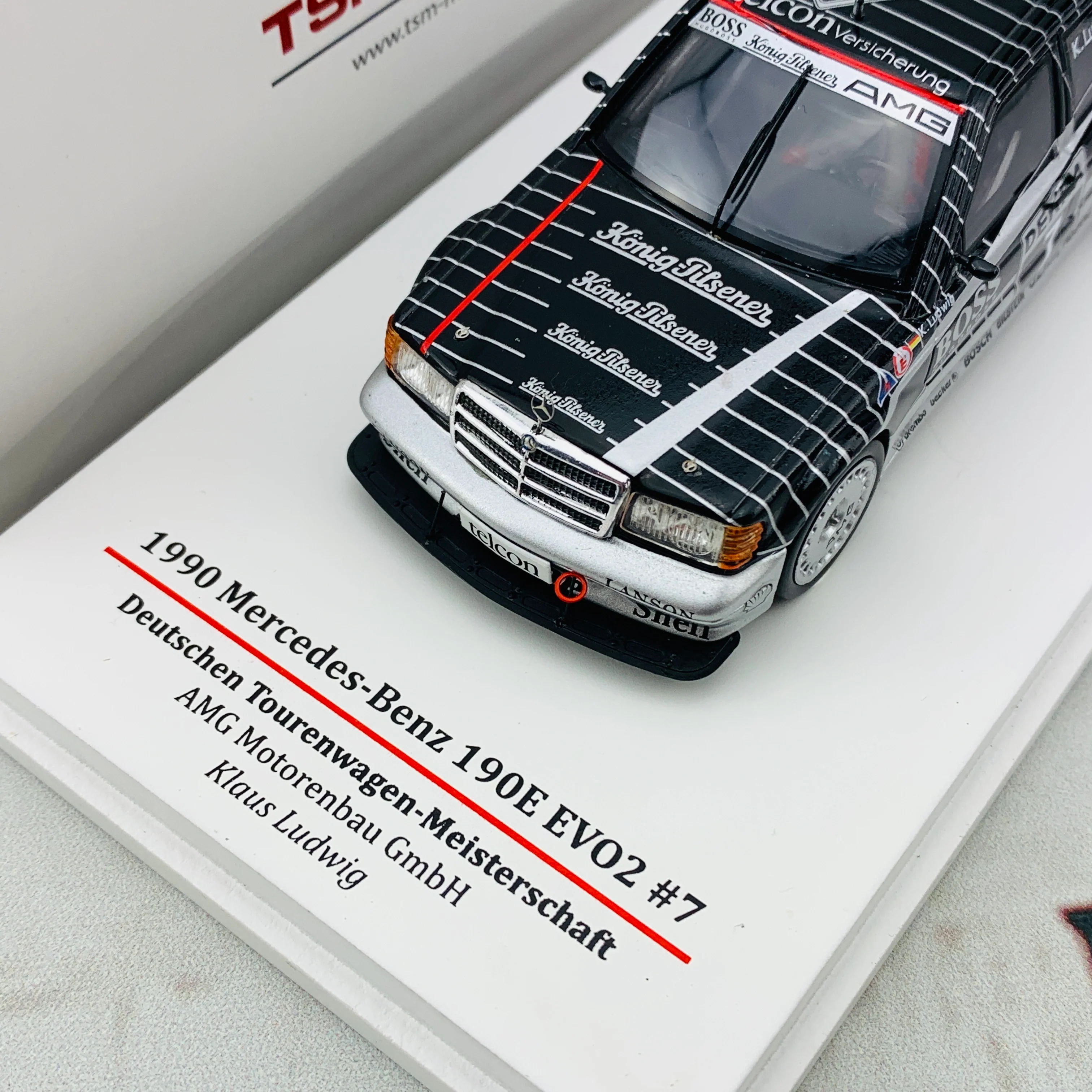 TSM MODEL 1/43 Mercedes-Benz 190E EVO2 1990 DTM #7 AMG Motorenbau GmbH Klaus Ludwing TSM124346 - Image 4