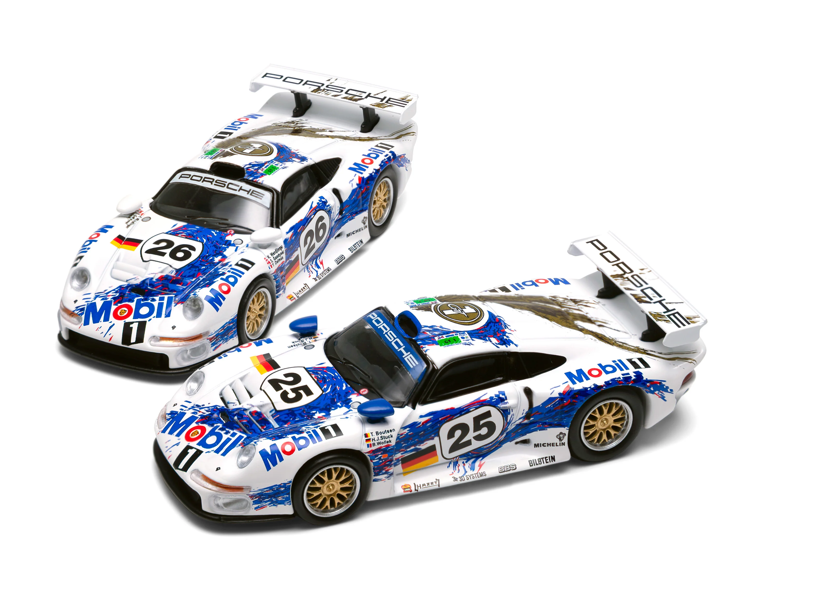 SPARKY x TINY 1/64 Sparky x Tiny 1/64 Porsche 911 GT1 2-car set 24h Le Mans 1996 #25 & #26 (Tiny Exclusive) YCOMBO64013 - Image 6