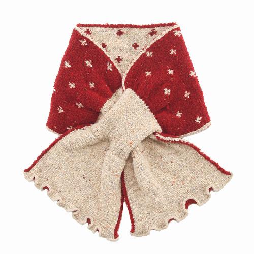 Cross-Plug Type Scarf - Red - Image 2