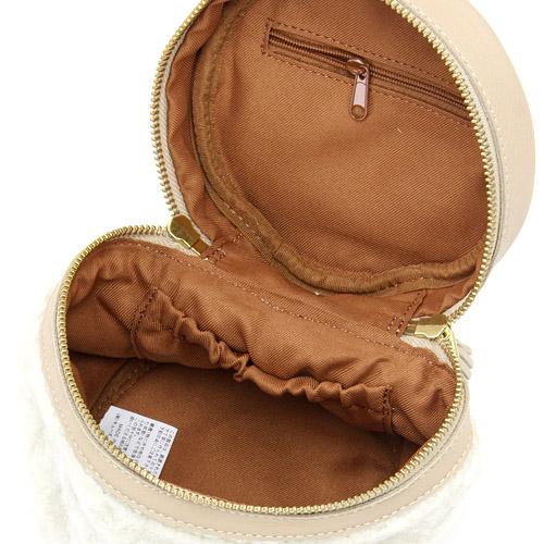 Leather Drum Cylinder Shoulder Bag - Off White - Image 3