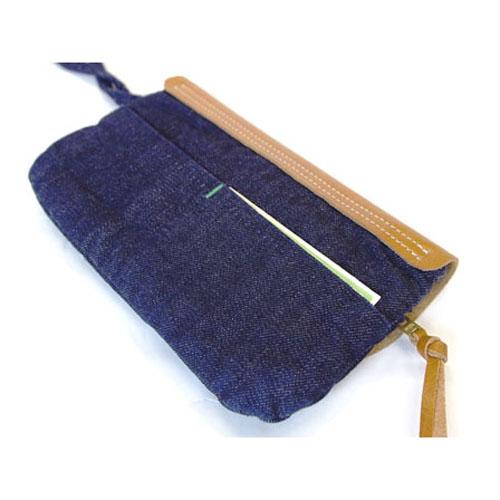 Denim + Leather Pouch - Blue - Image 2