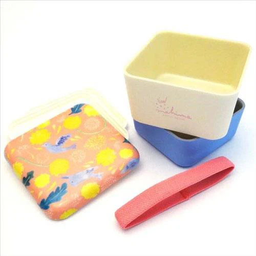 Double Layer Lunch Box  - Sky Blue - Image 3
