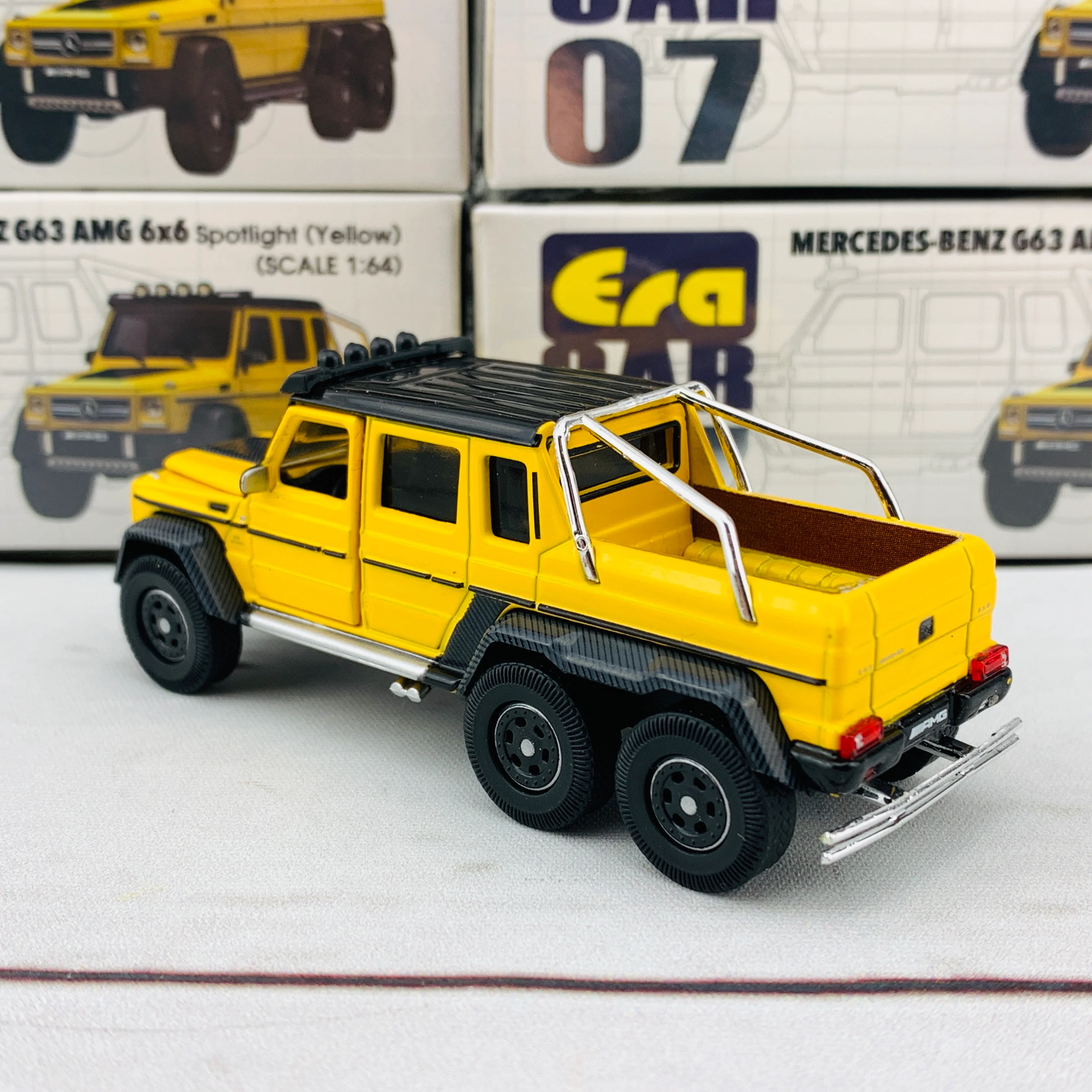 ERA CAR 07 1/64 Mercedes Benz G63 AMG 6x6 Spotlight Yellow MB196X6RN07 - Image 3