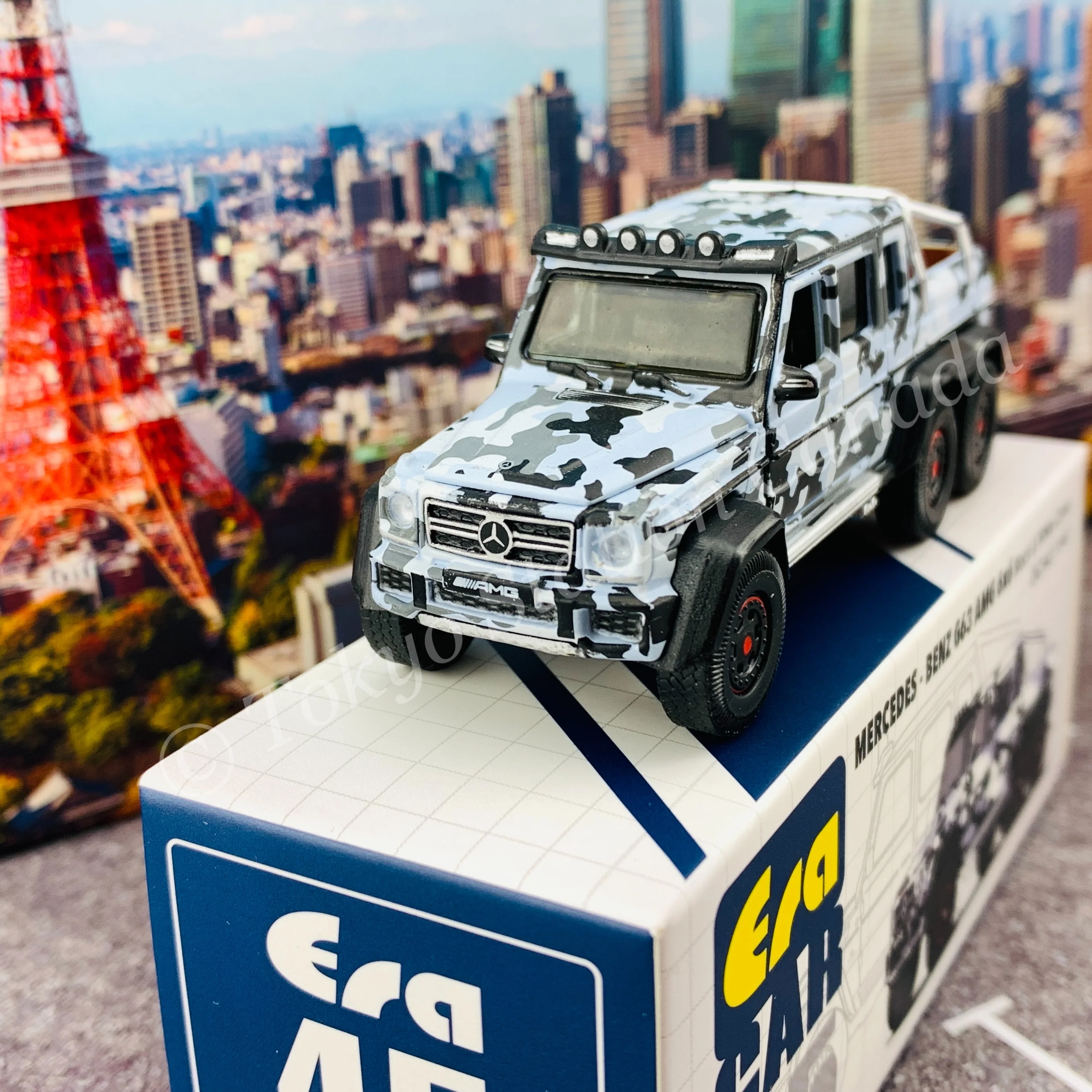 ERA CAR 45 1/64 Mercedes-Benz G63 AMG 6x6 Black & White Camo MB206X6RN45 - Image 2