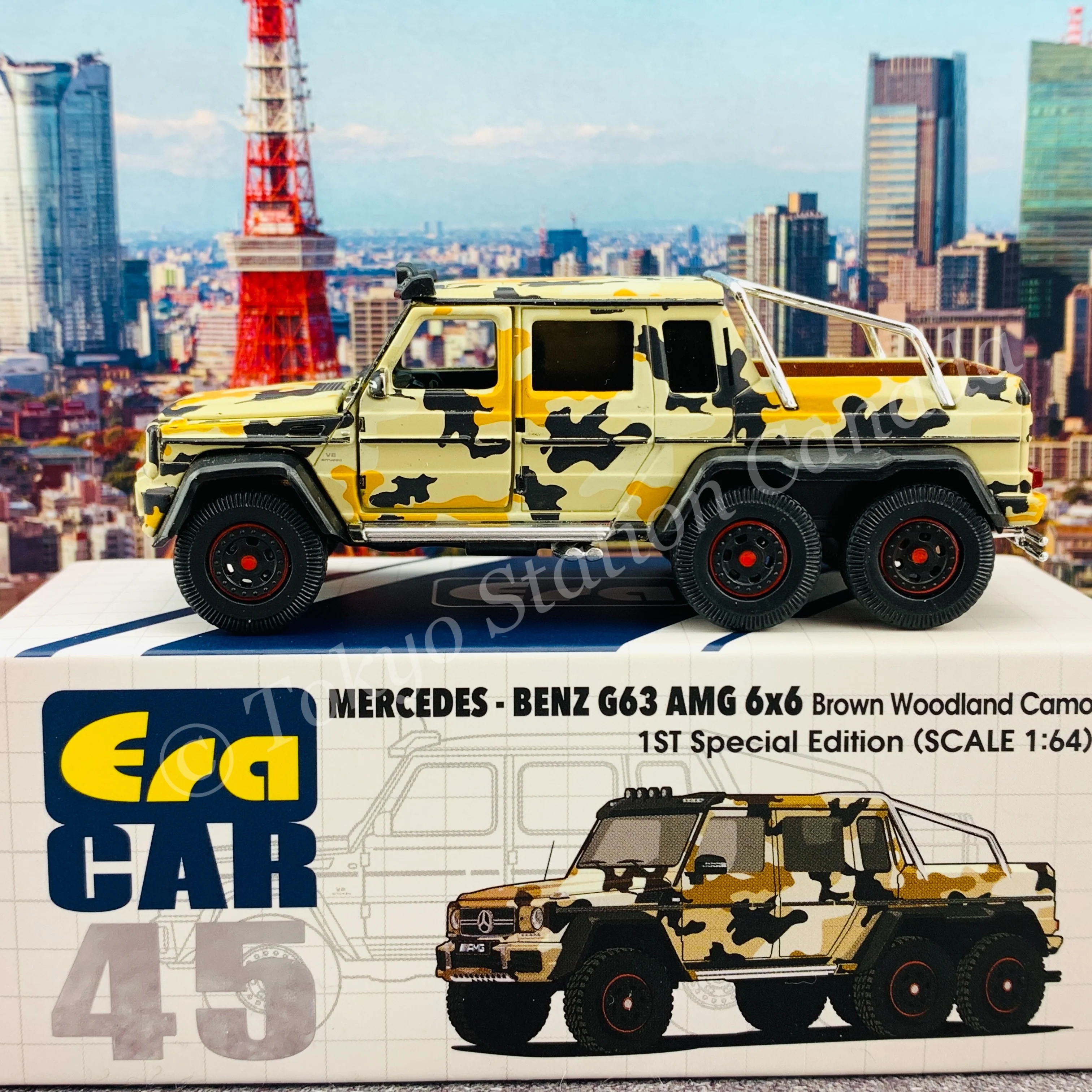 ERA CAR 45 1/64 Mercedes-Benz G63 AMG 6x6 Brown Woodland Camo (1st Special Edition) MB206X6RF45 - Image 3